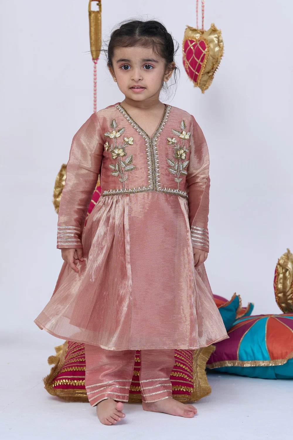 PEACH HANDWORK ANARKALI