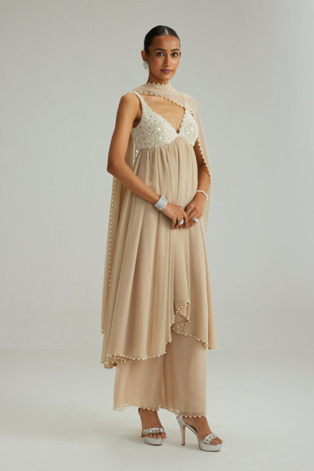 Light Beige Kurta Set