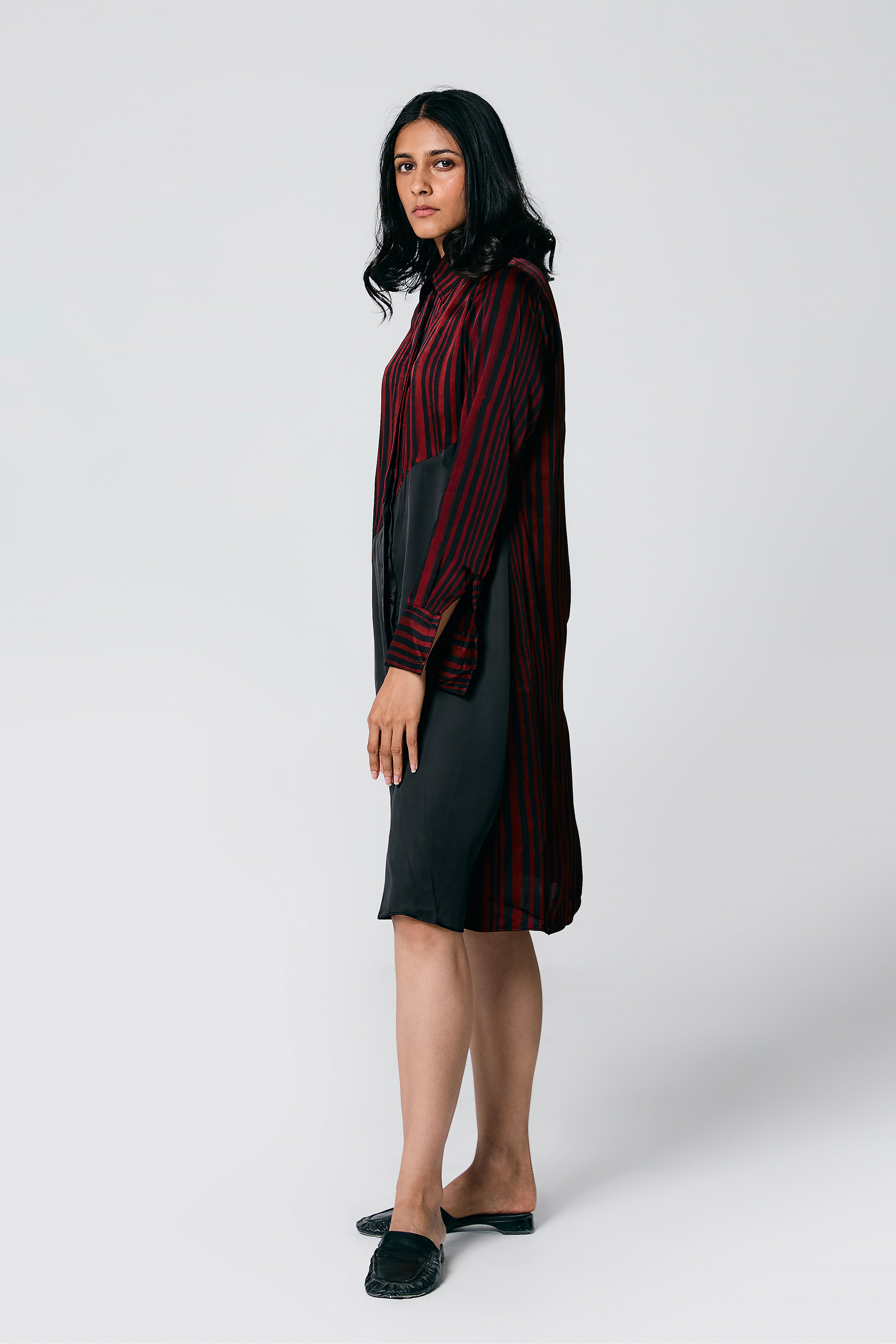 Diagonal stripes dress
