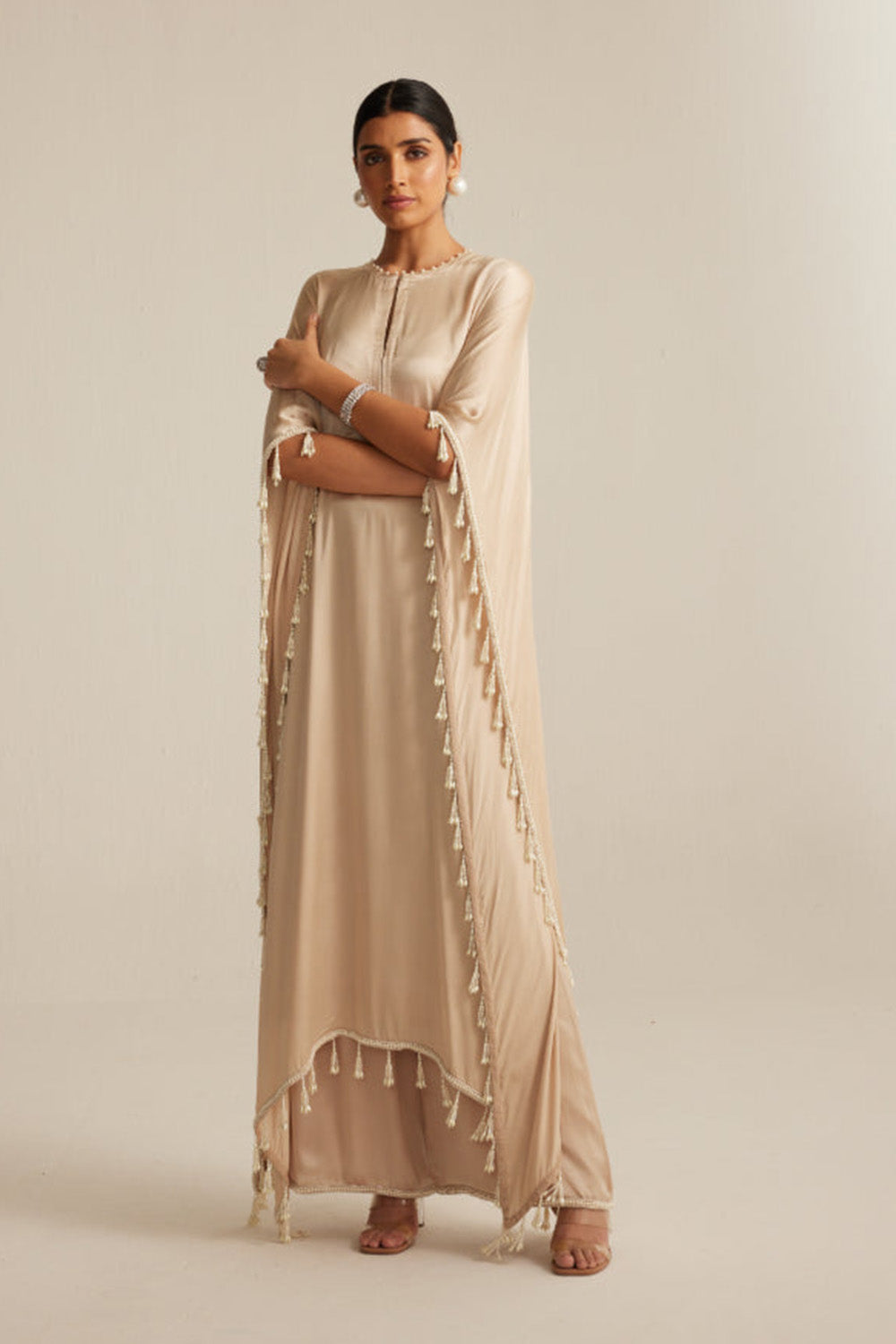 Light Beige Kaftaan Set