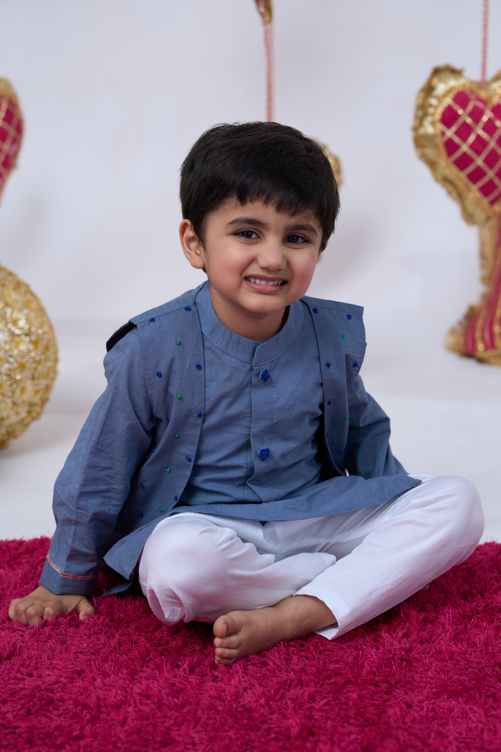 HANDWORK BLUE KNOTS BANDI SET