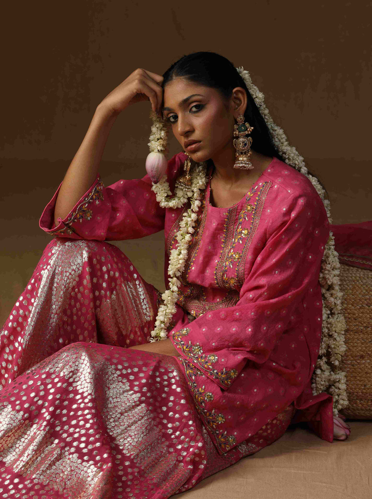 Rasika  Gulabi Embroidered Sharara Set