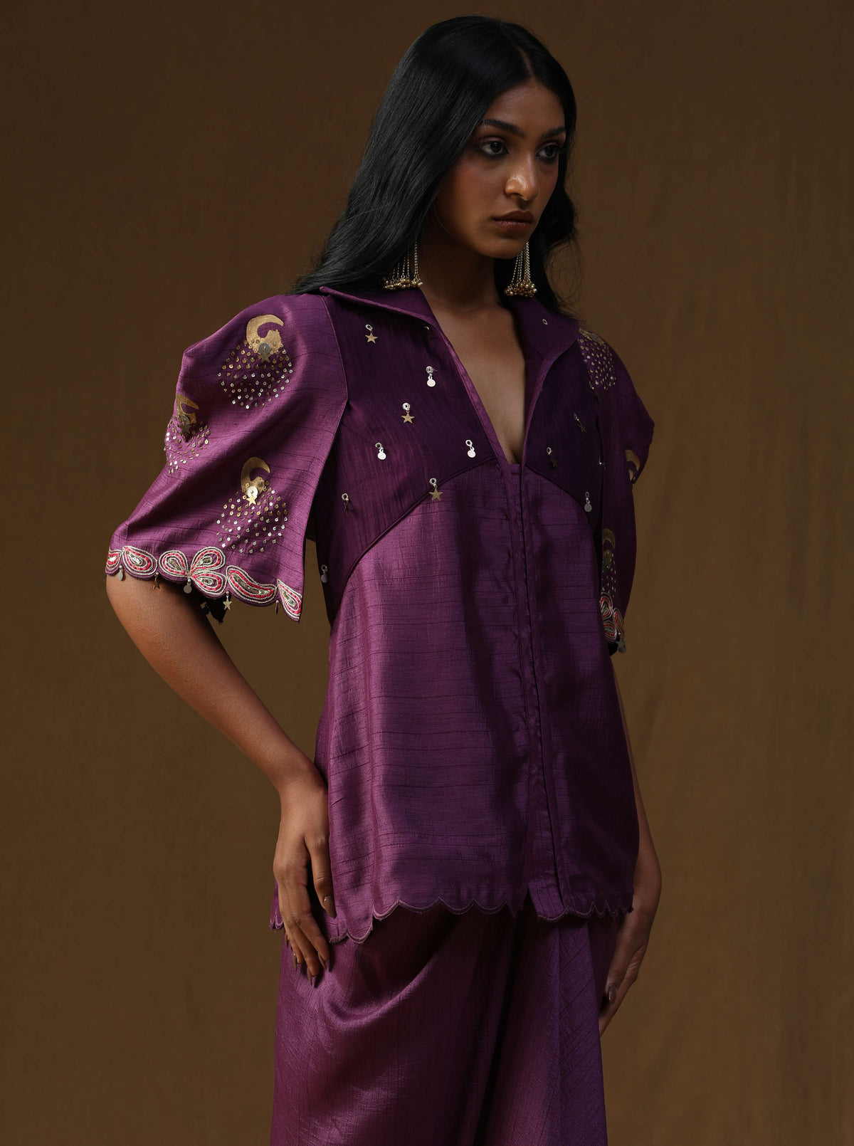 Rangadevi Jamuni  Draped Skirt Set