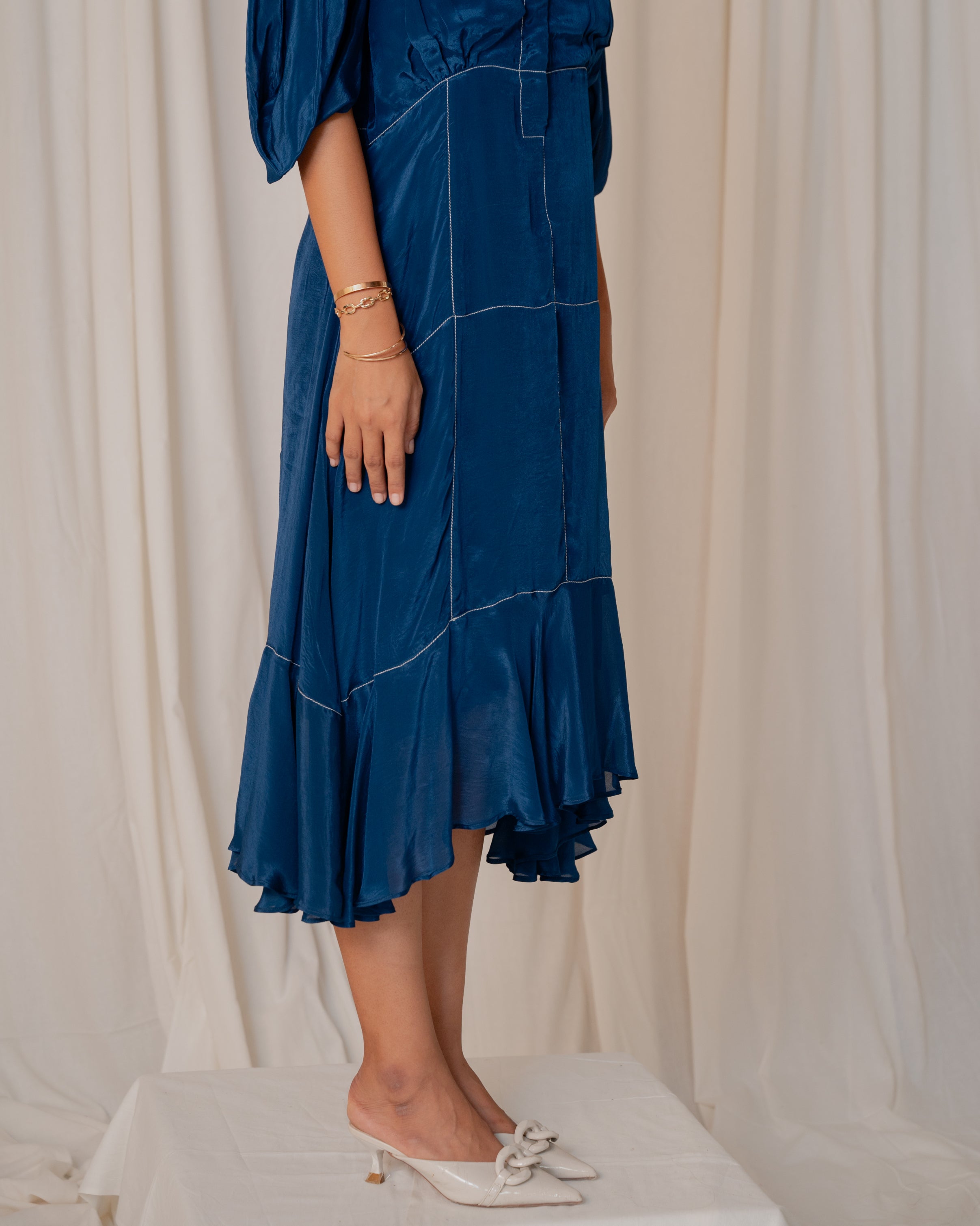 White stitch Dress