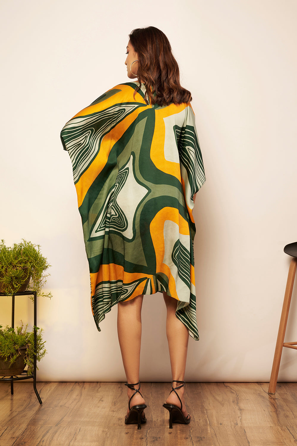 Printed Short Kaftan Dress