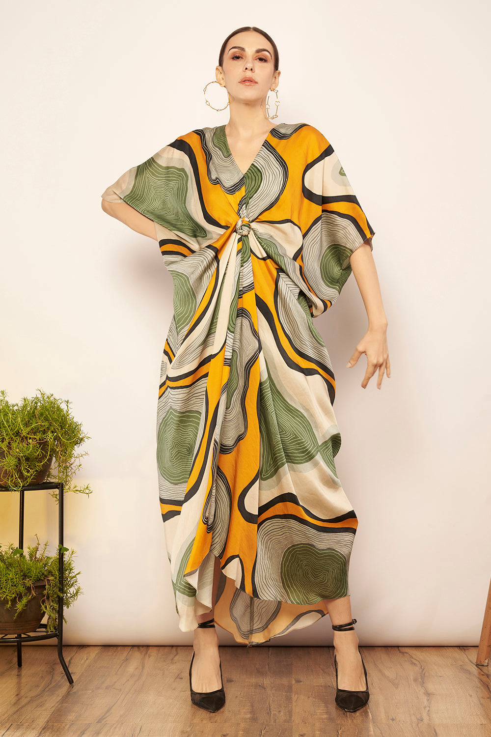 Printed Kaftan Dress