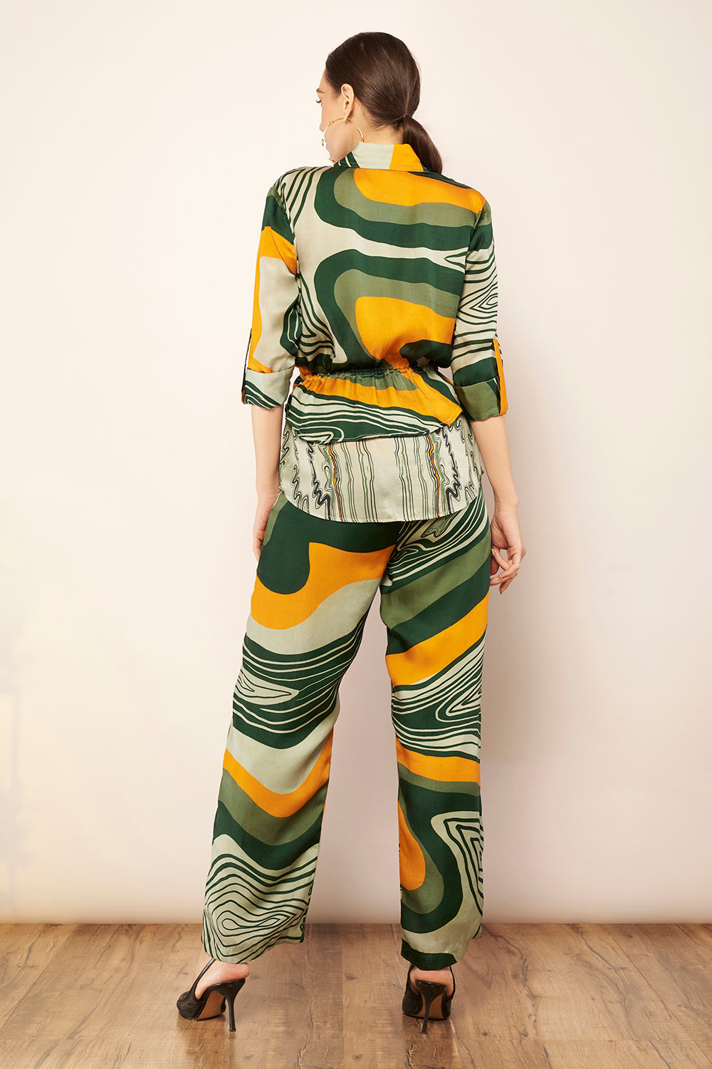 Light Green/Yellow Layered Jacket Top