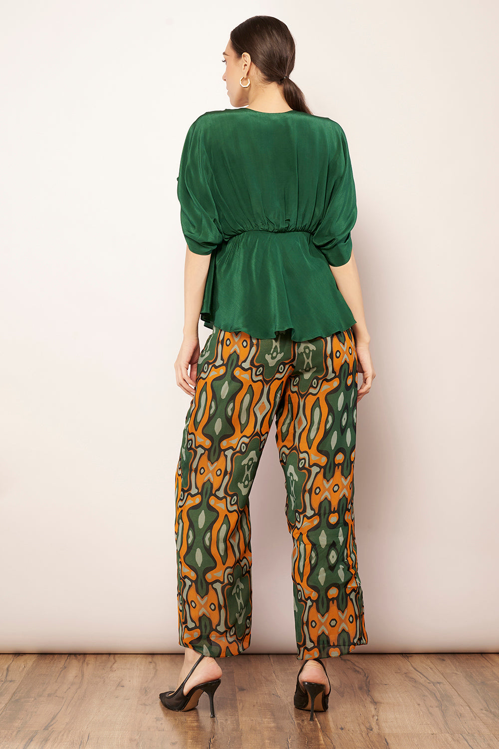 Printed Organza Pants