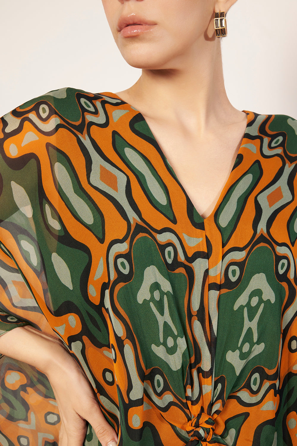 Organza Knotted Dress