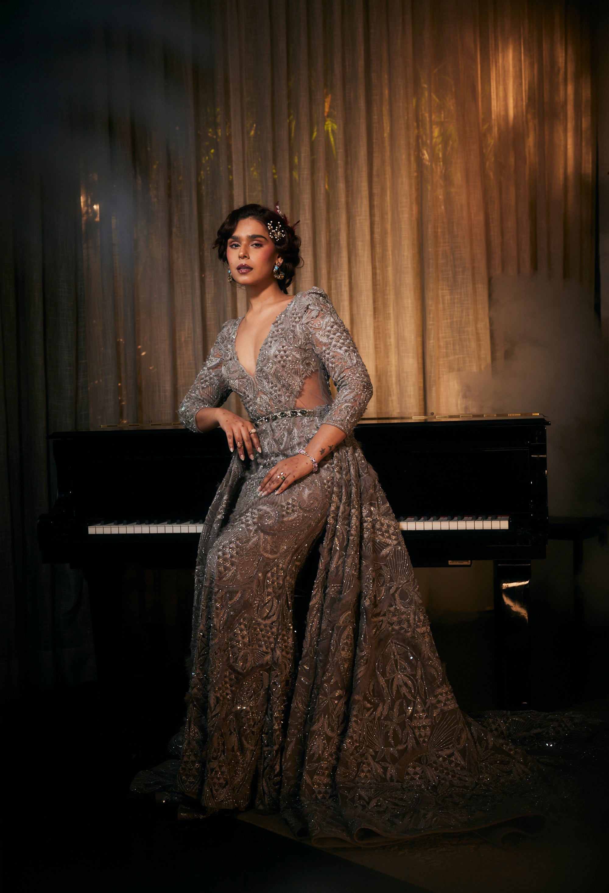 CY Amit GT Robe de Reve Embroidered Gown Side 2