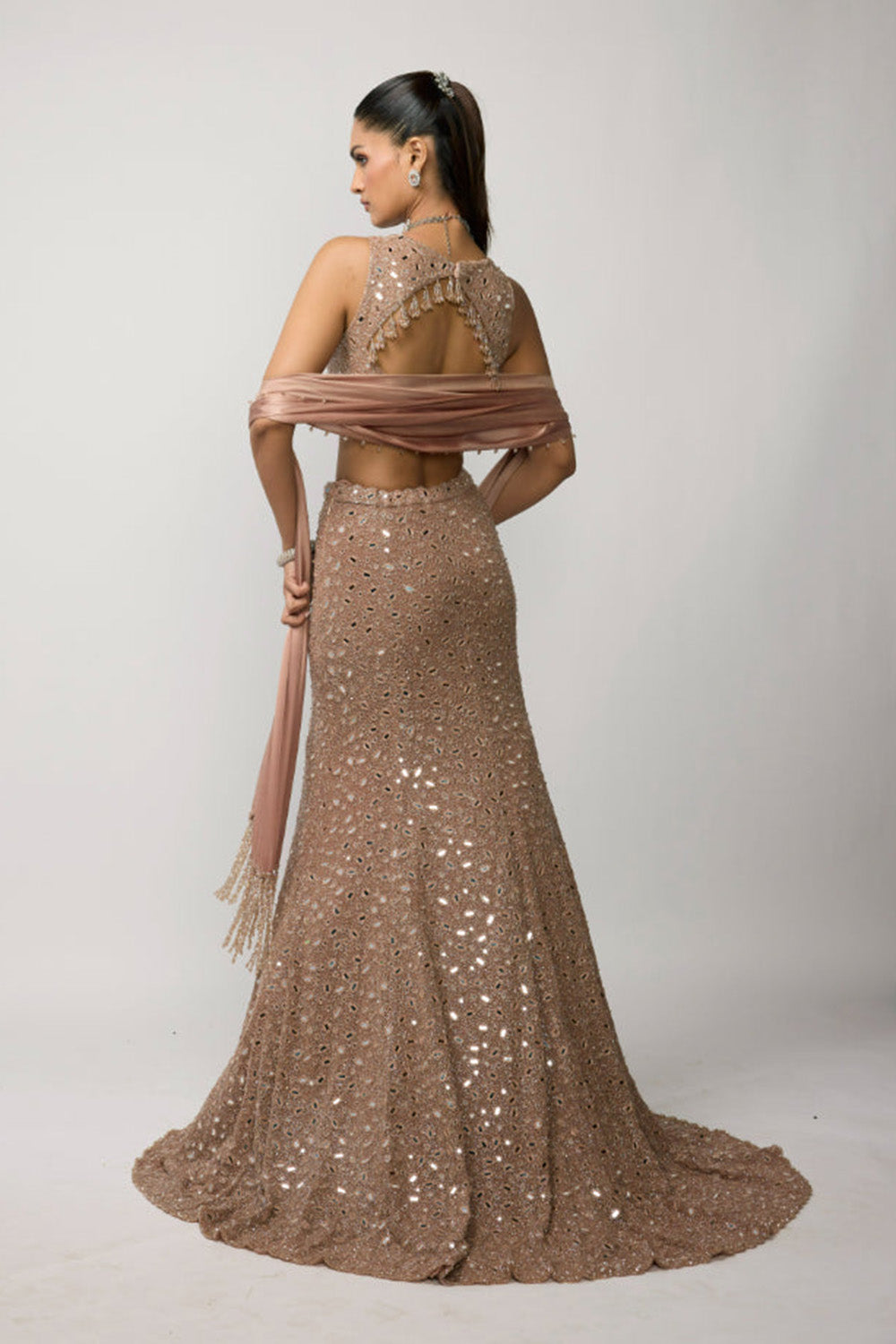 Bronze Ros� Fishcut Lehenga Set