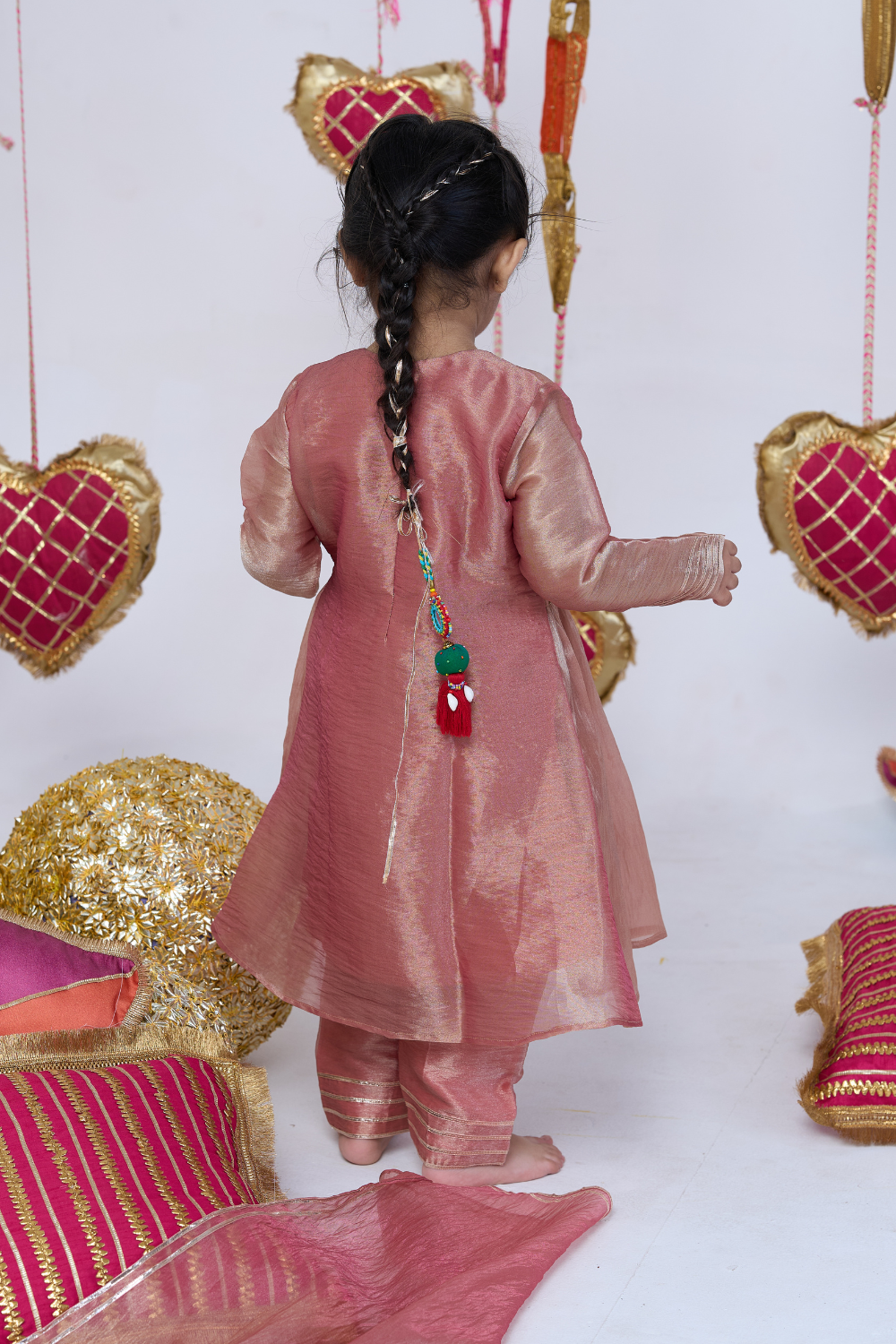 PEACH HANDWORK ANARKALI