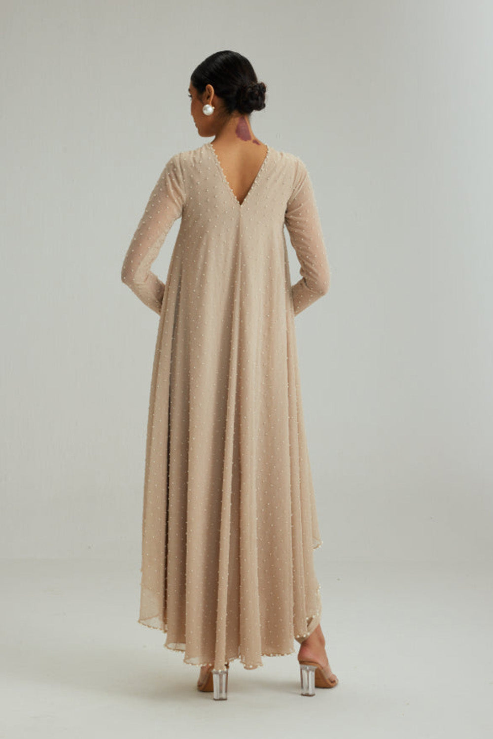 Light Beige pearl Kurta Set