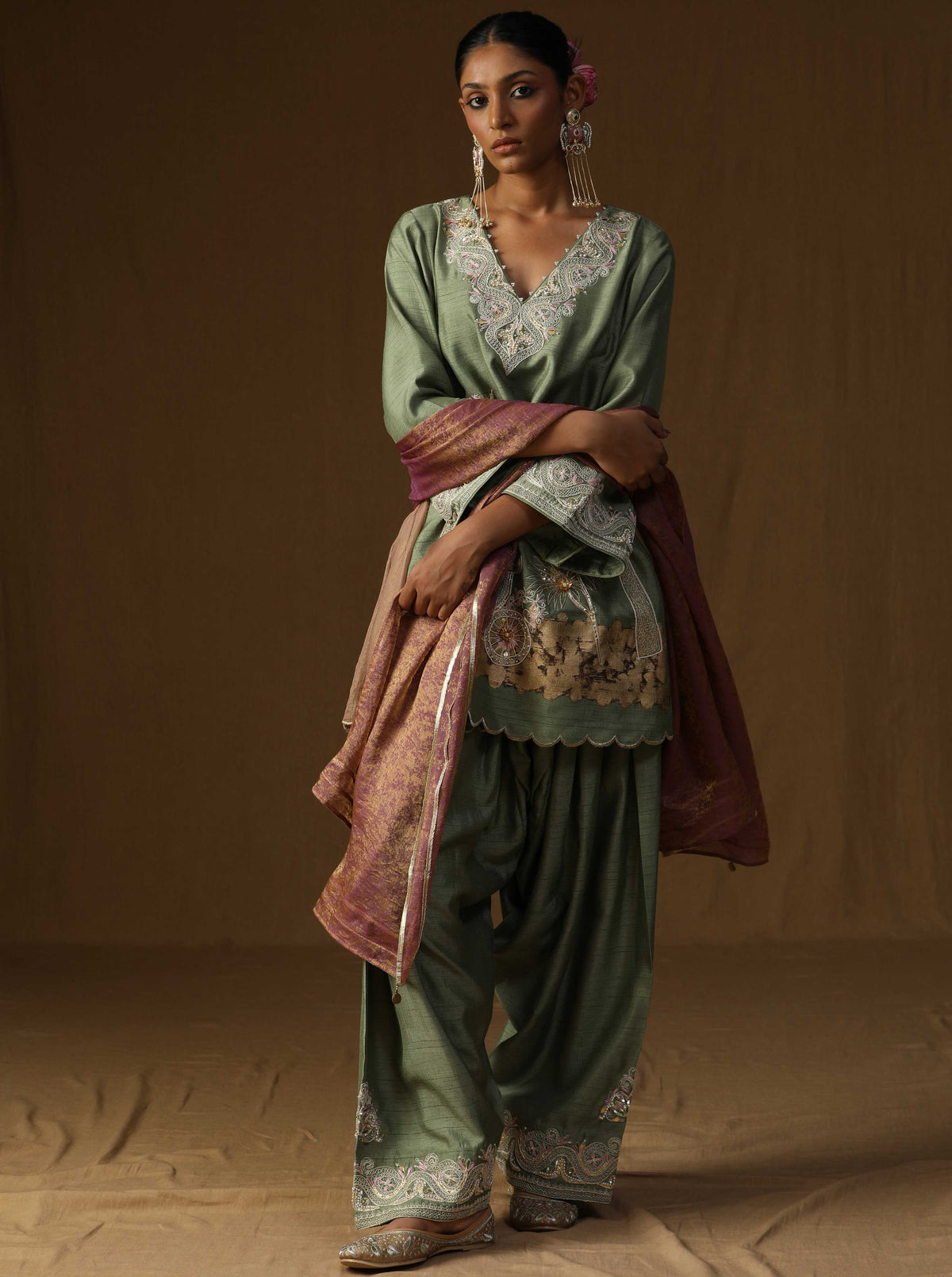 Vanya  Harit Embroidered Suit Set
