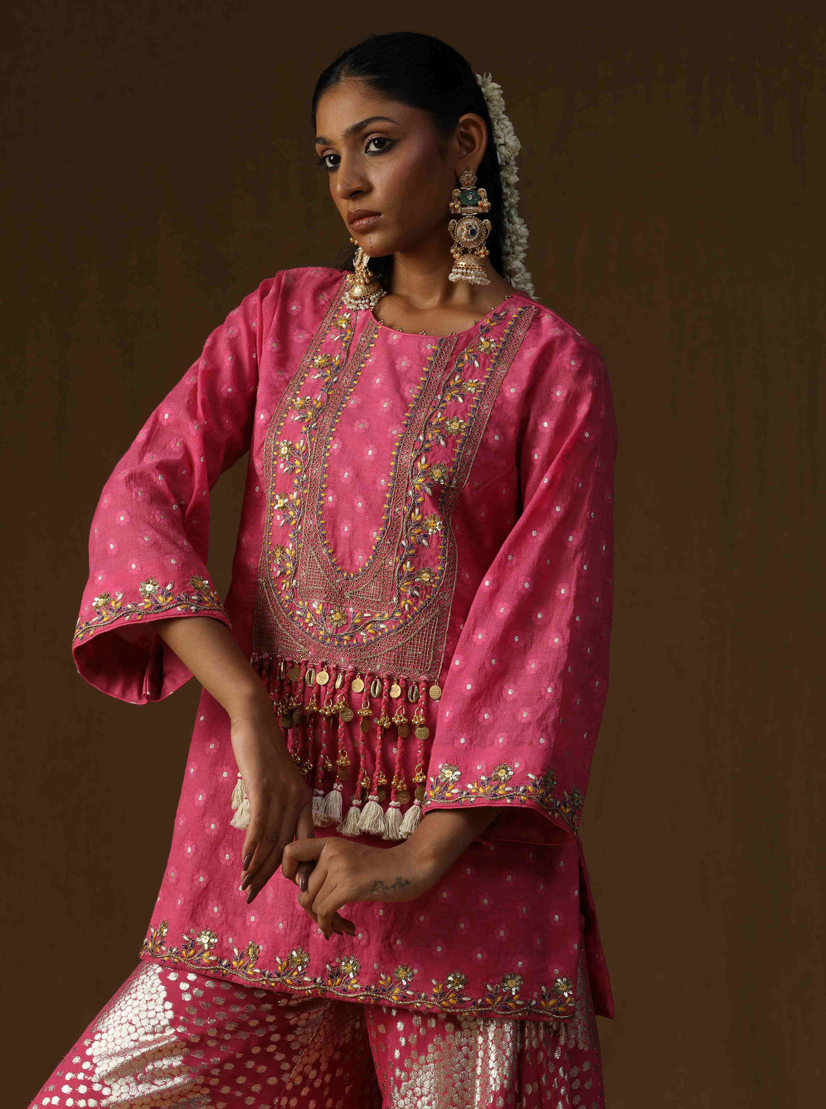 Rasika  Gulabi Embroidered Sharara Set