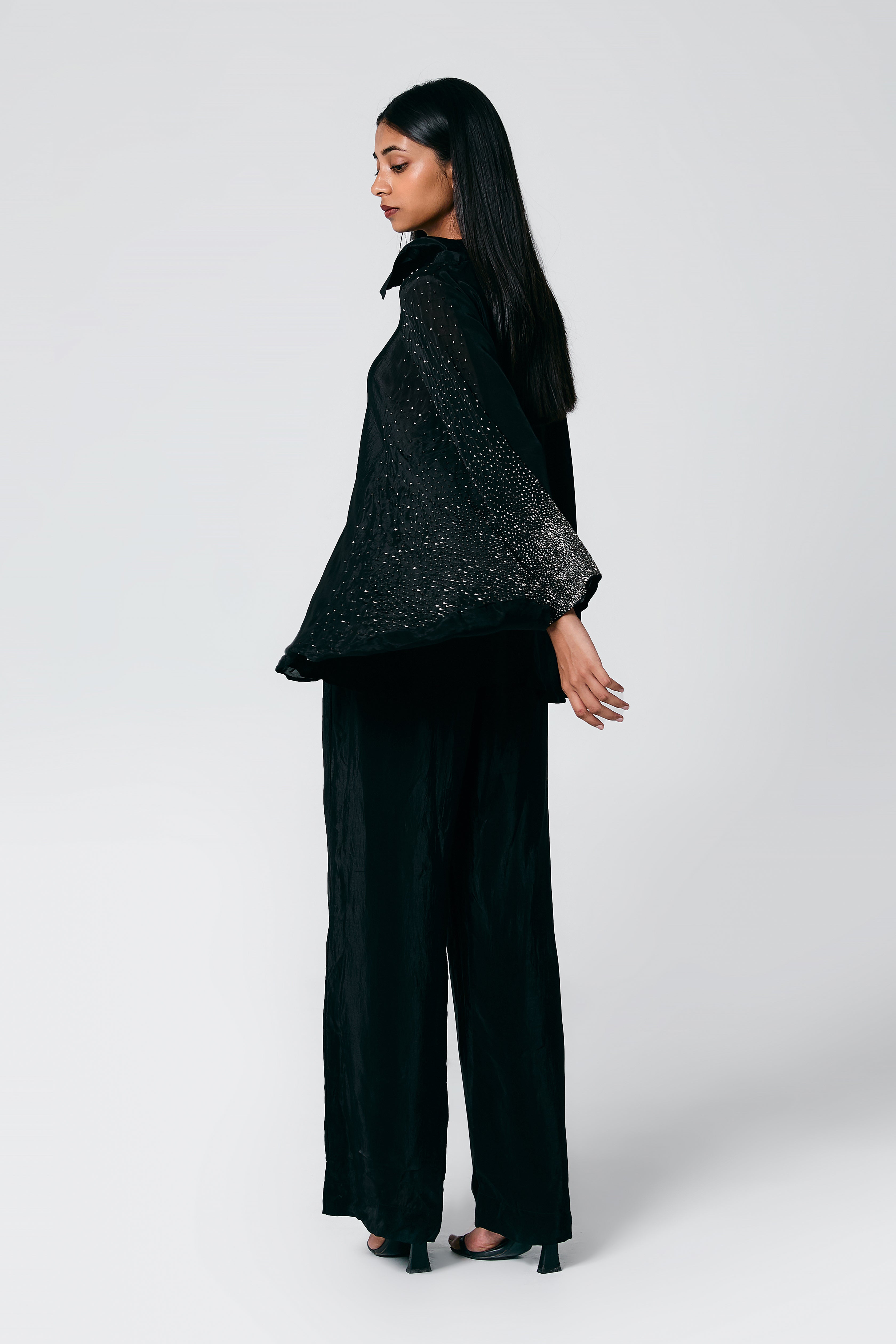 Embroidered Batwing Shirt