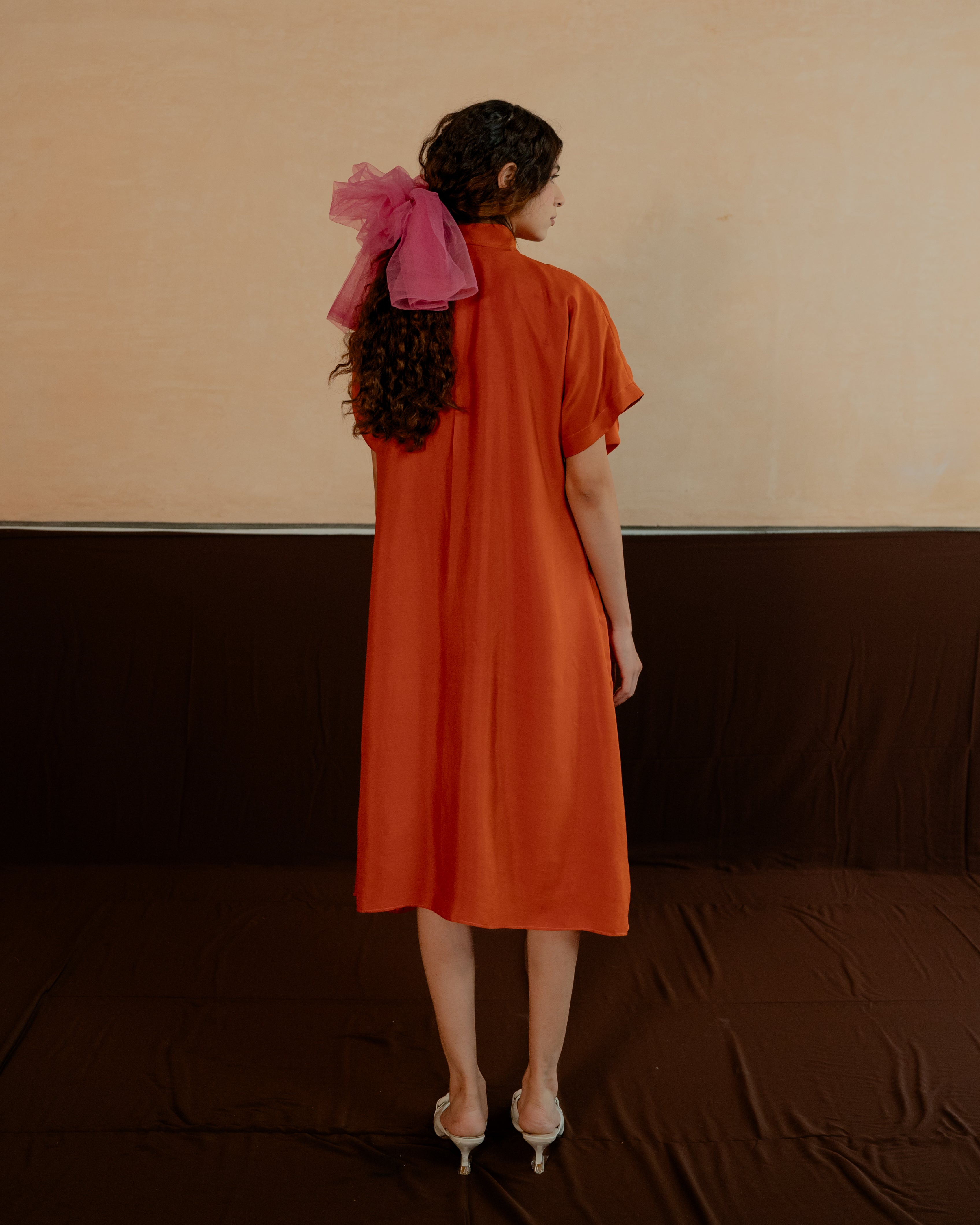 Pleated Shirt Dress