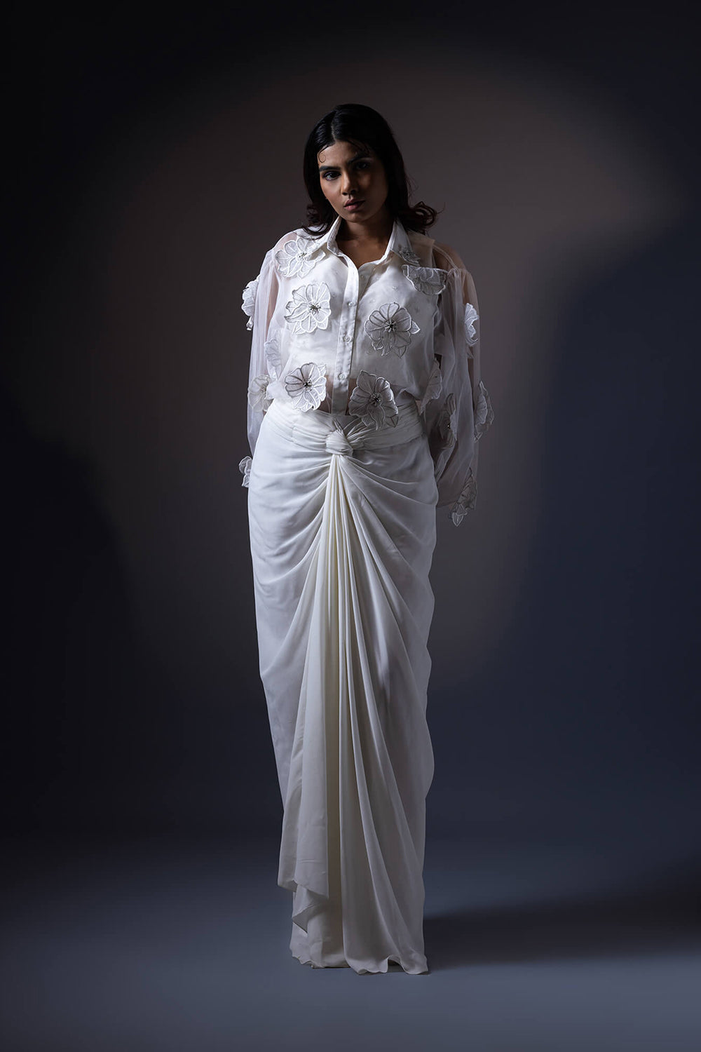 3D Work Shirt With Drape Skirt