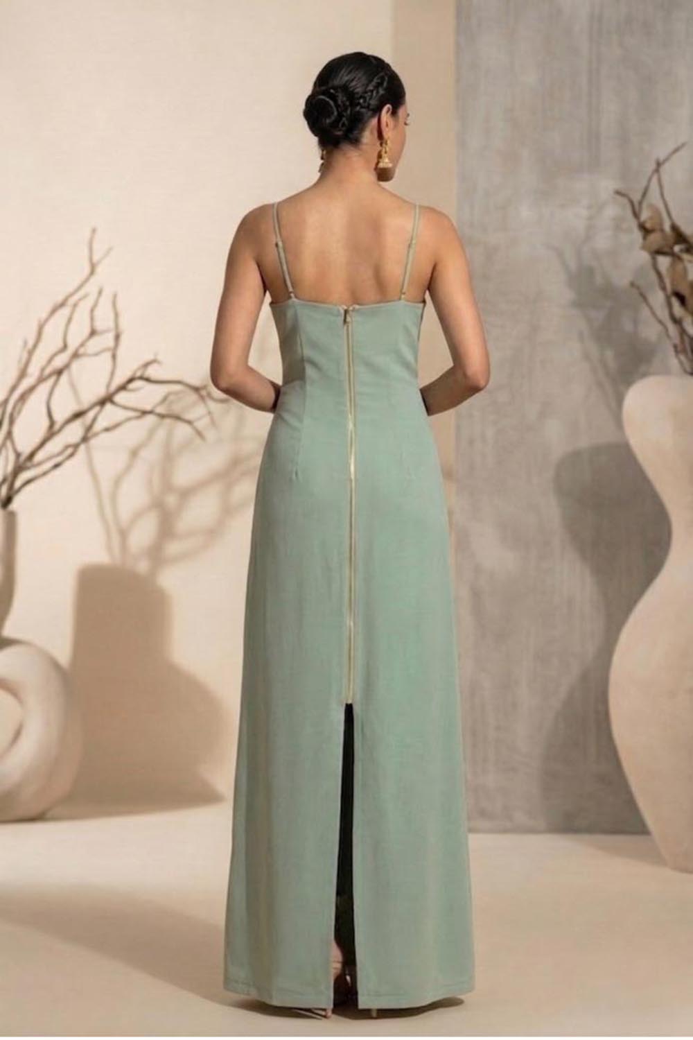 THETAA Reverie -Hand-Embroidered Imported Crepe Dress