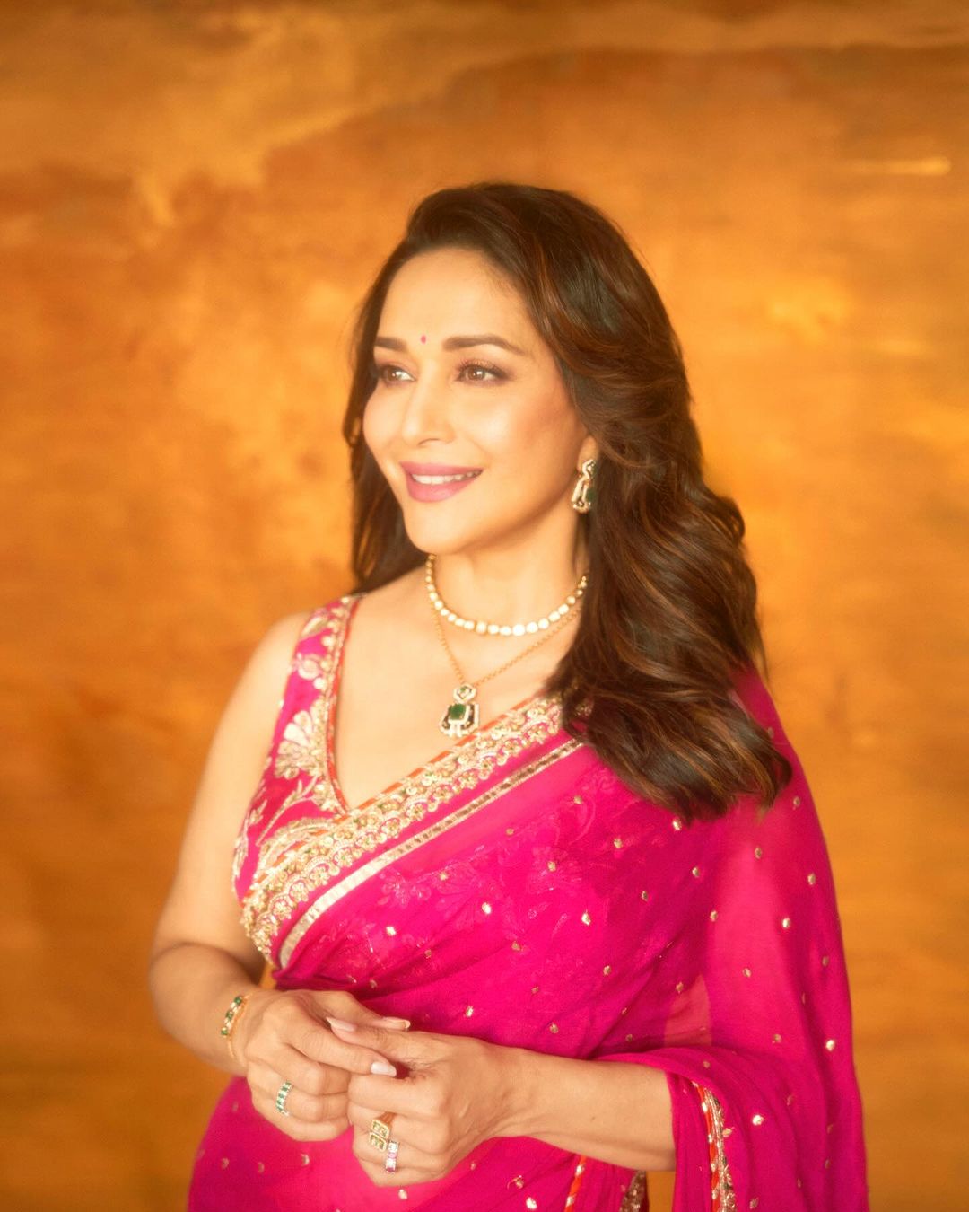 Madhuri Dixit In Golconda Madhuri Saree Set