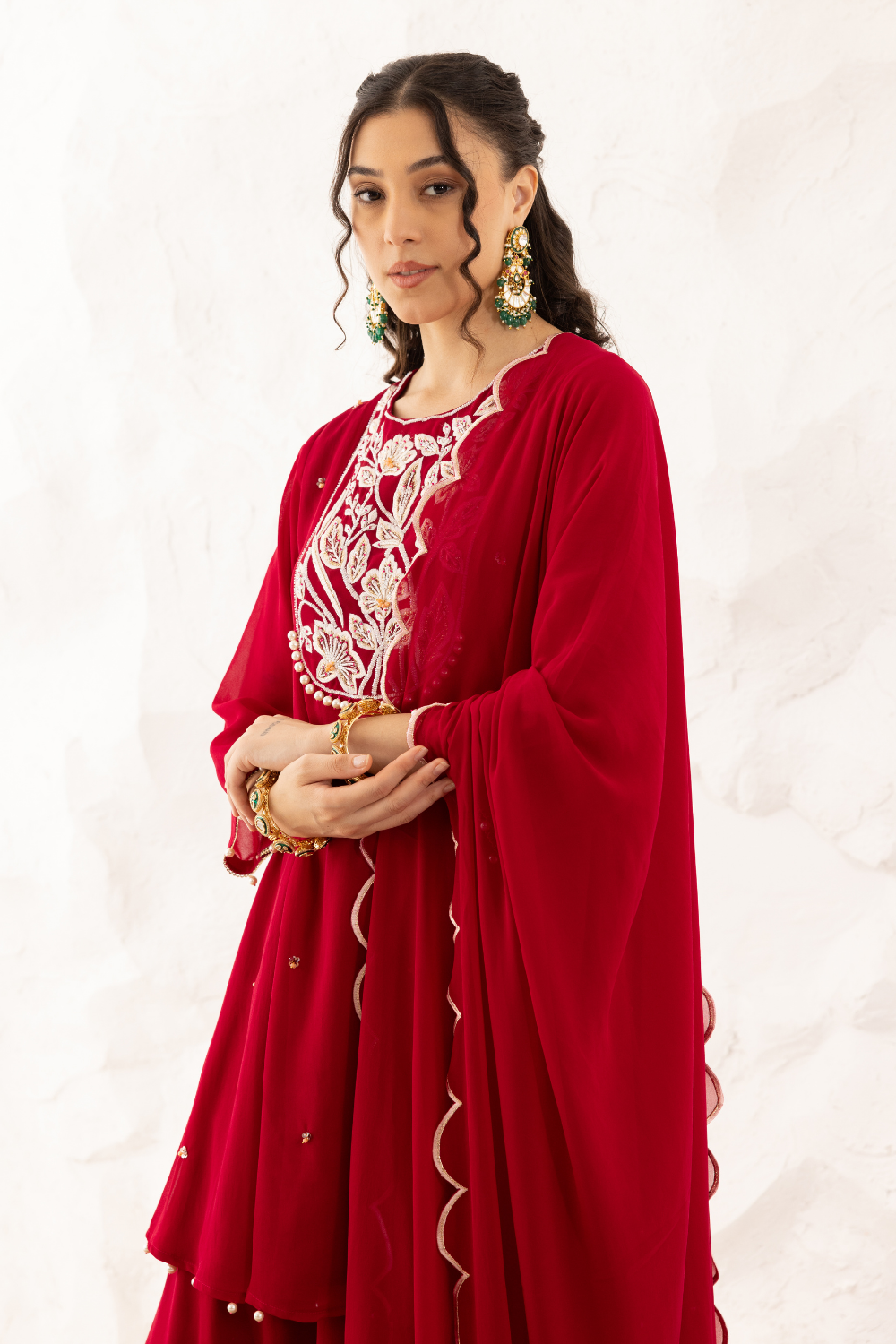 Anchal Peplum Suit With Sharara