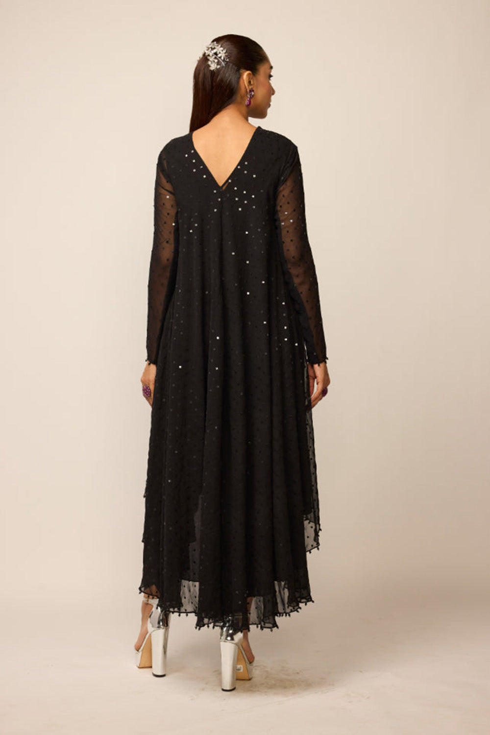 Black Georgette Kurta Set