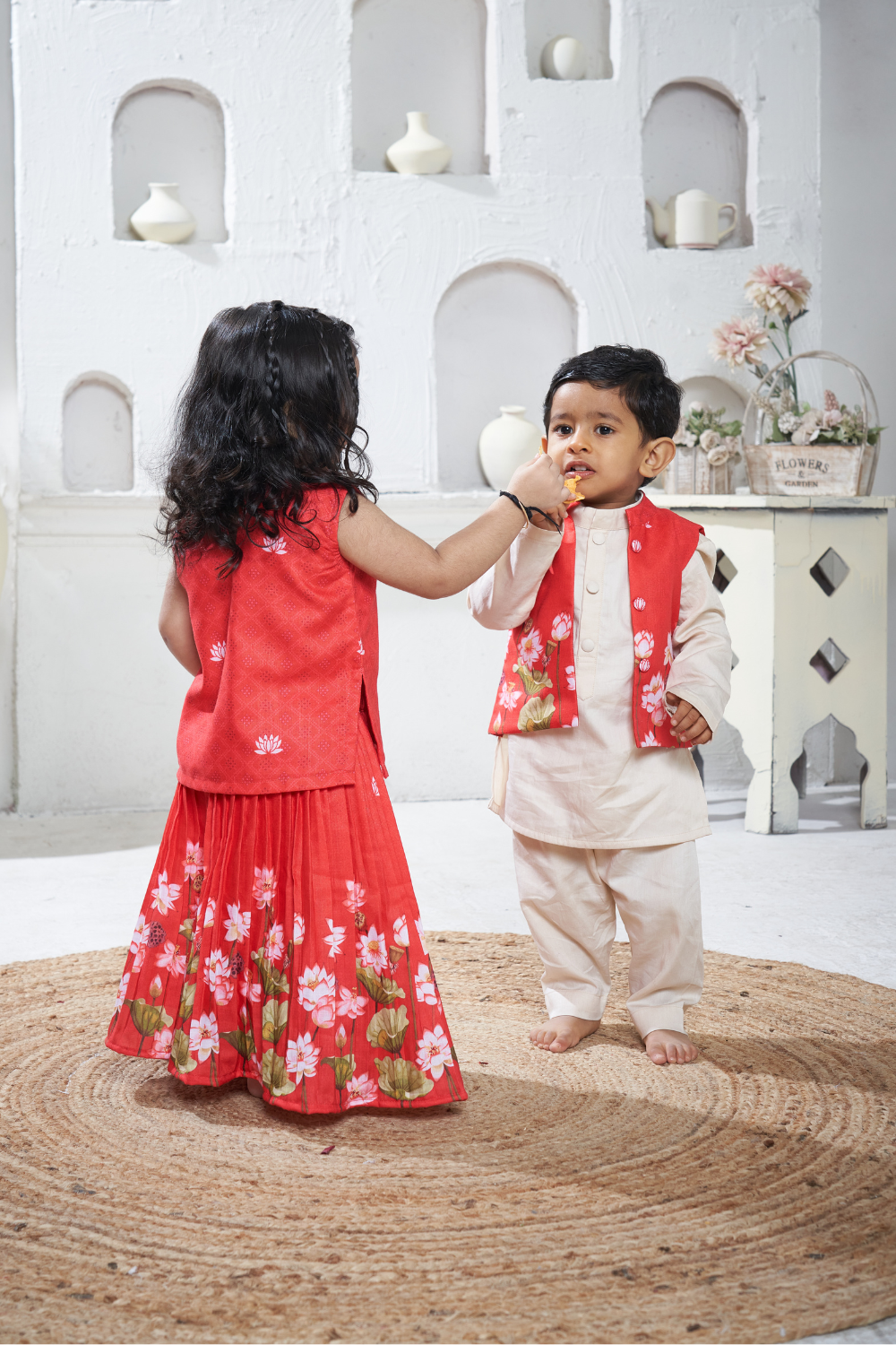 RED PICHWAI SHARARA SET