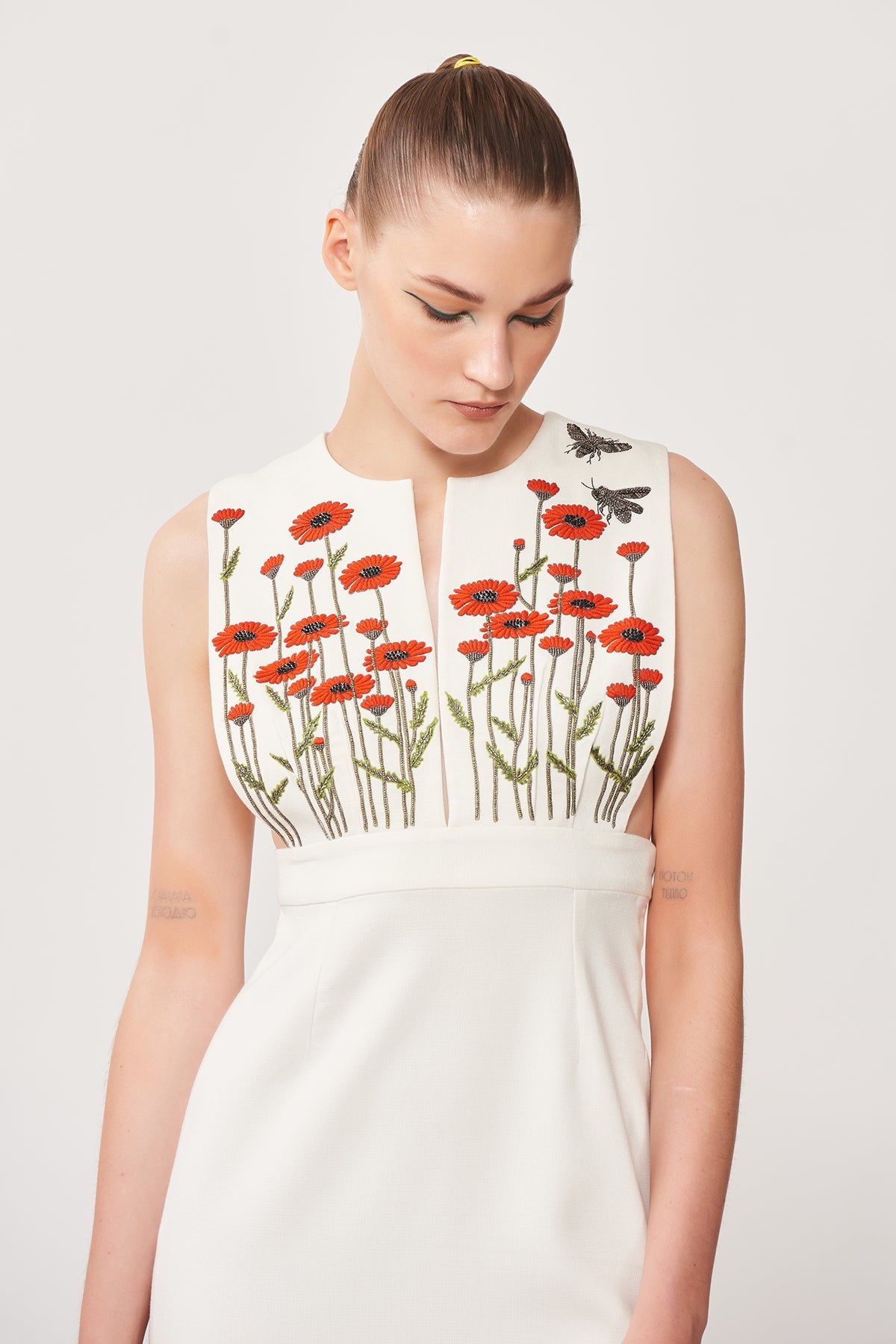 Daisy and Bee Dungree Dress With Flounce