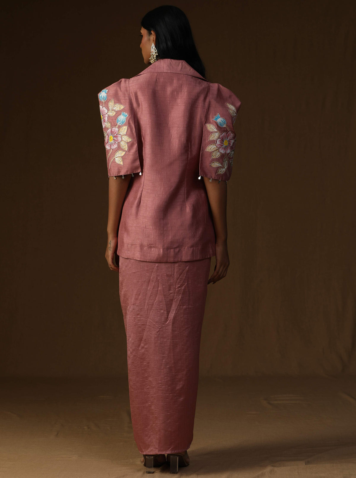 Chandrika  Komal Gulabi Indo-Western Set