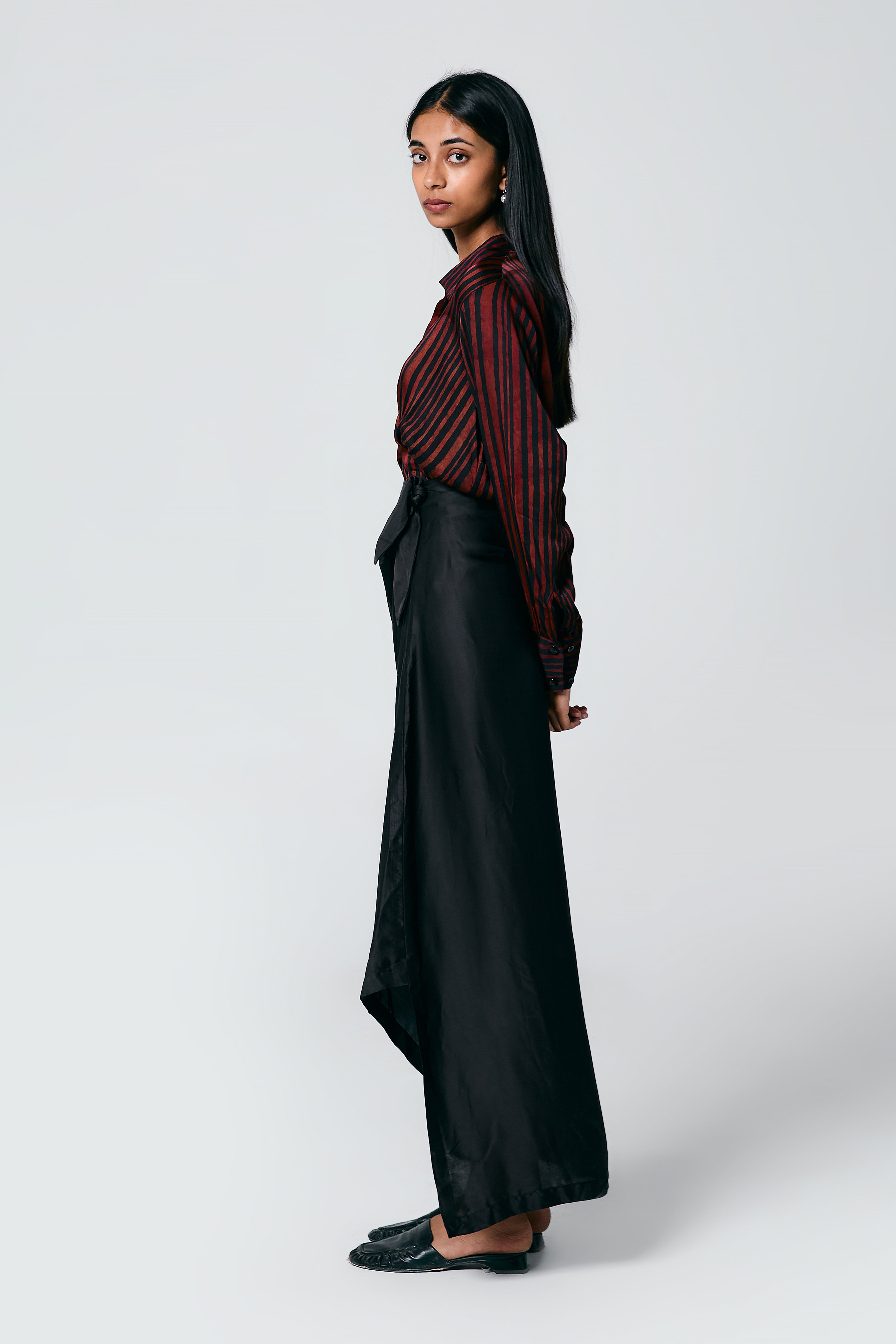 Crop top drape skirt coord