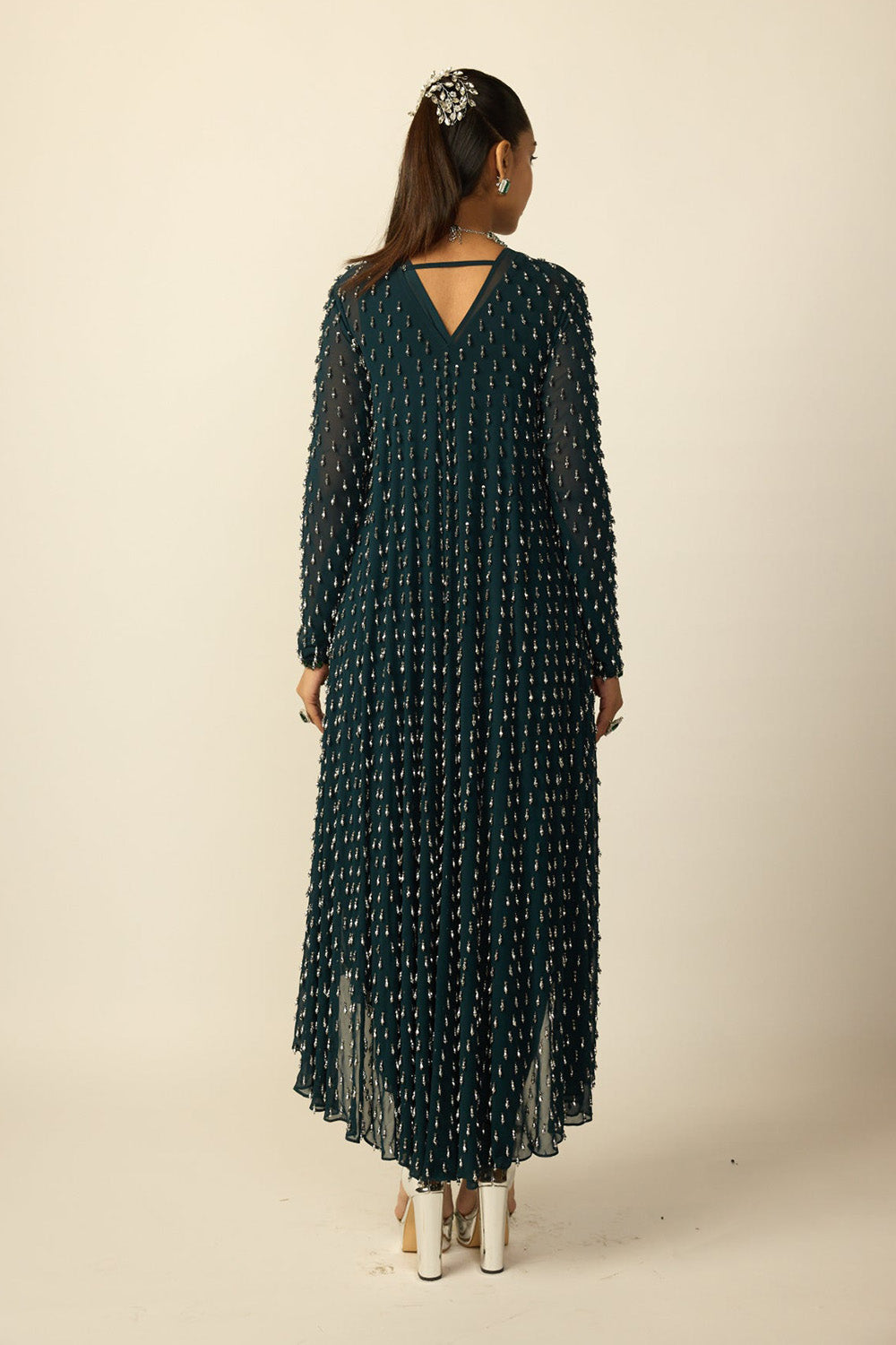 Dark Teal Drop Kurta Set