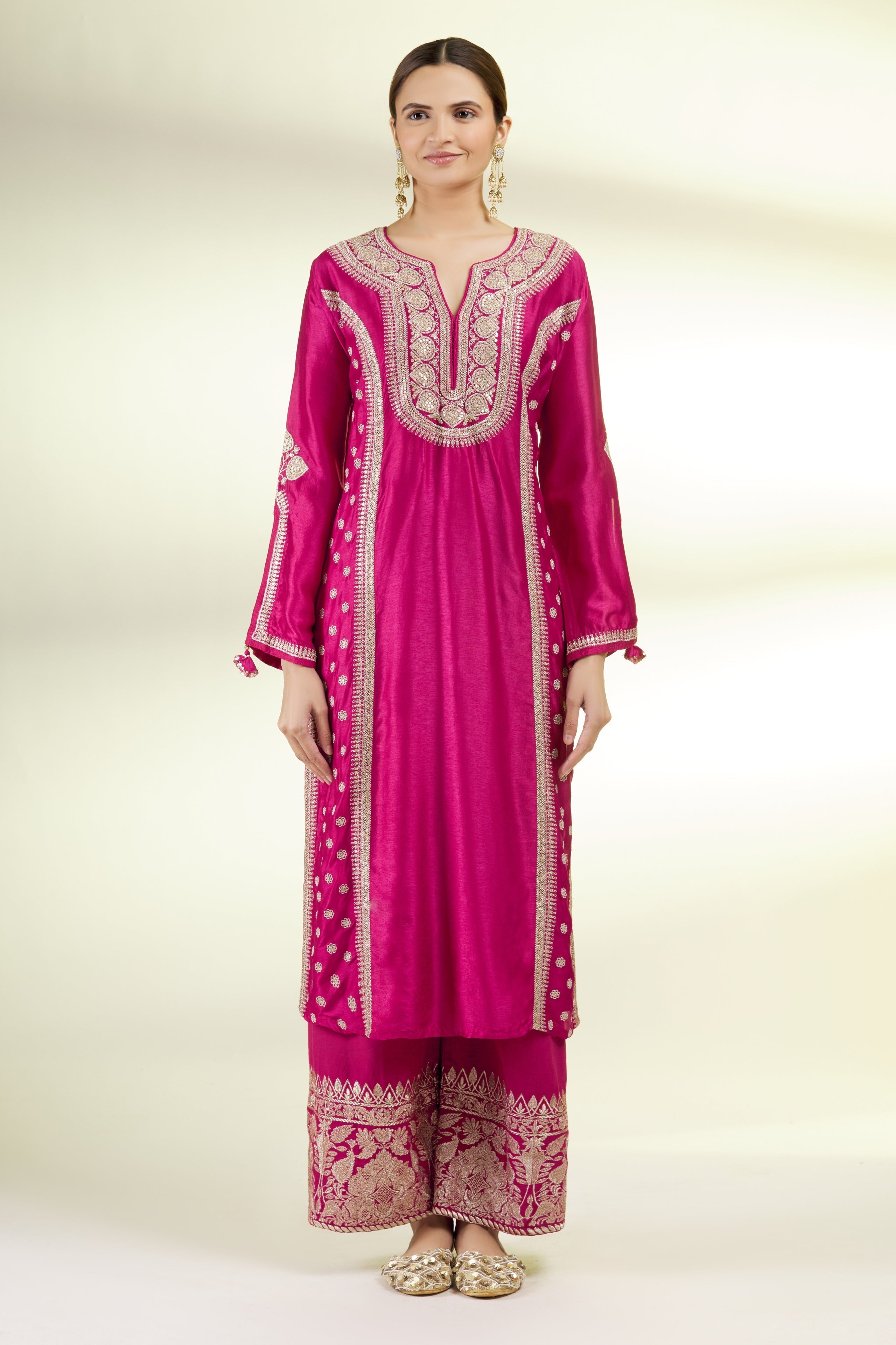 Musafar Rani Pink Palazzo Set
