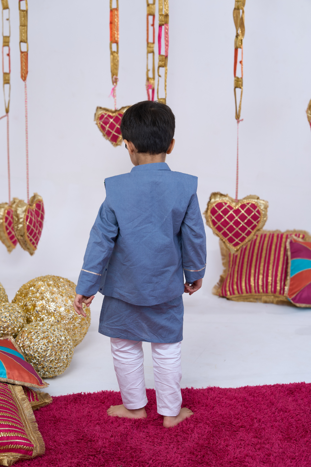 HANDWORK BLUE KNOTS BANDI SET