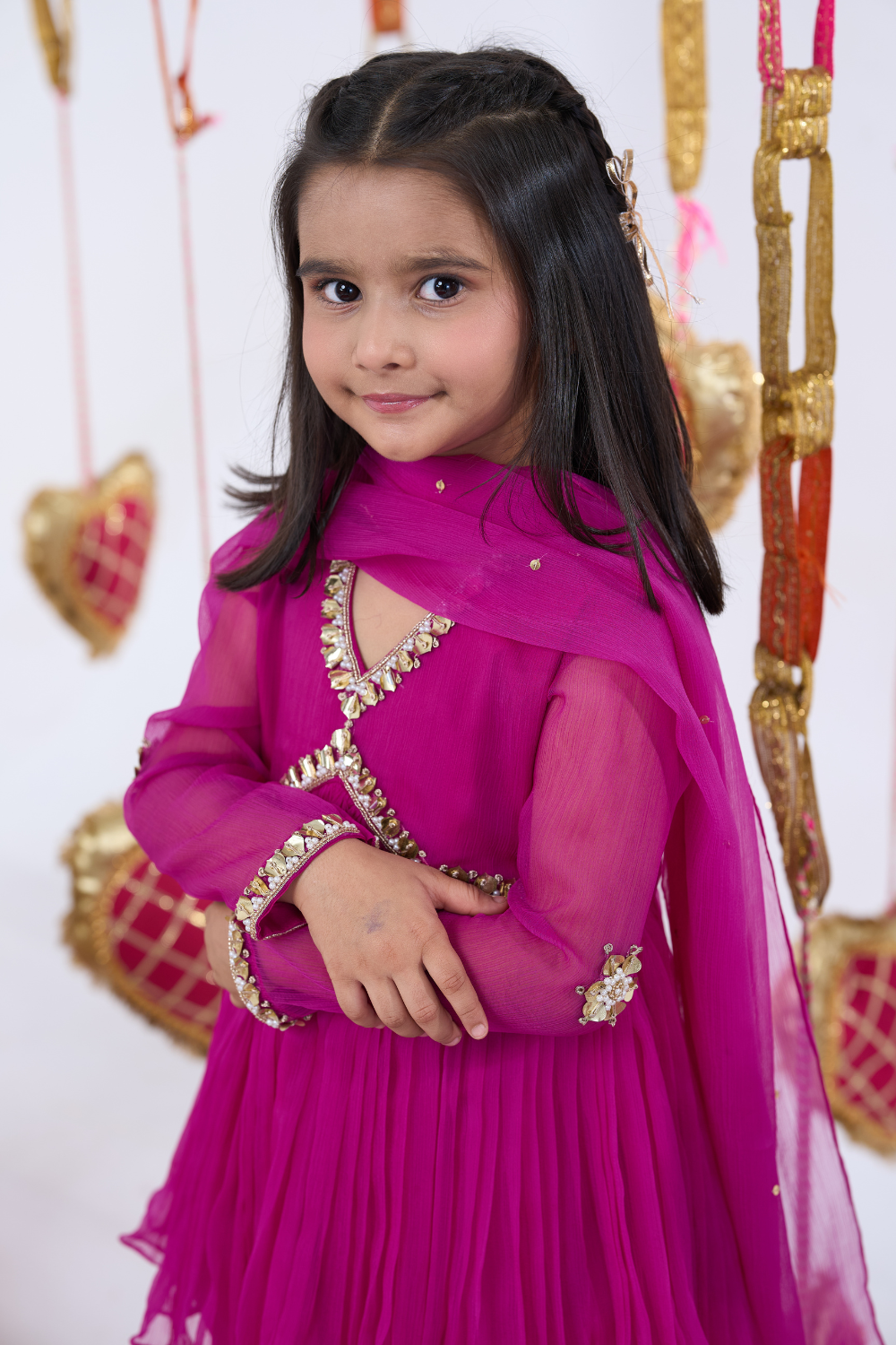 PINK ALIA CUT SHARARA