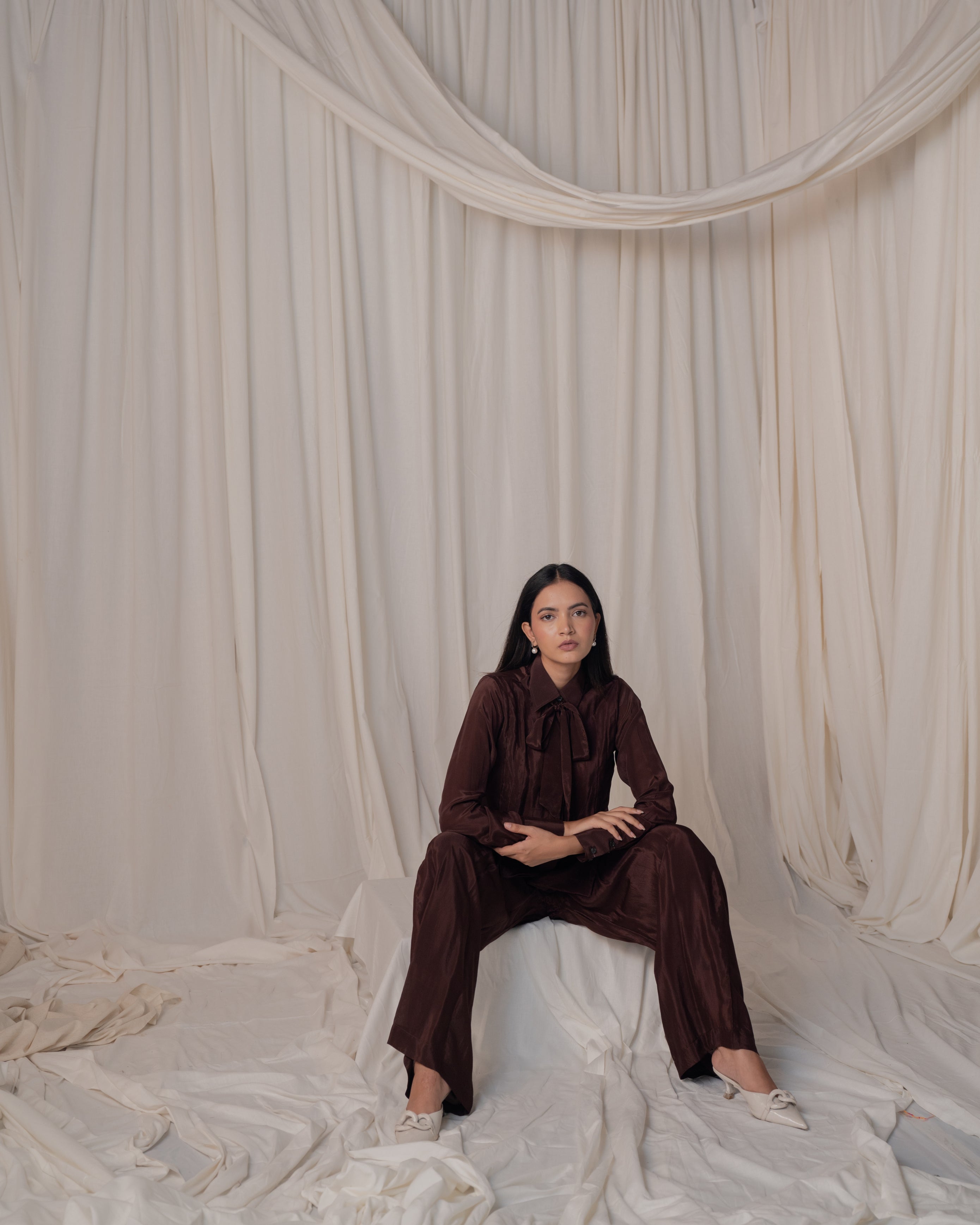 Pleated Shirt Co-ord