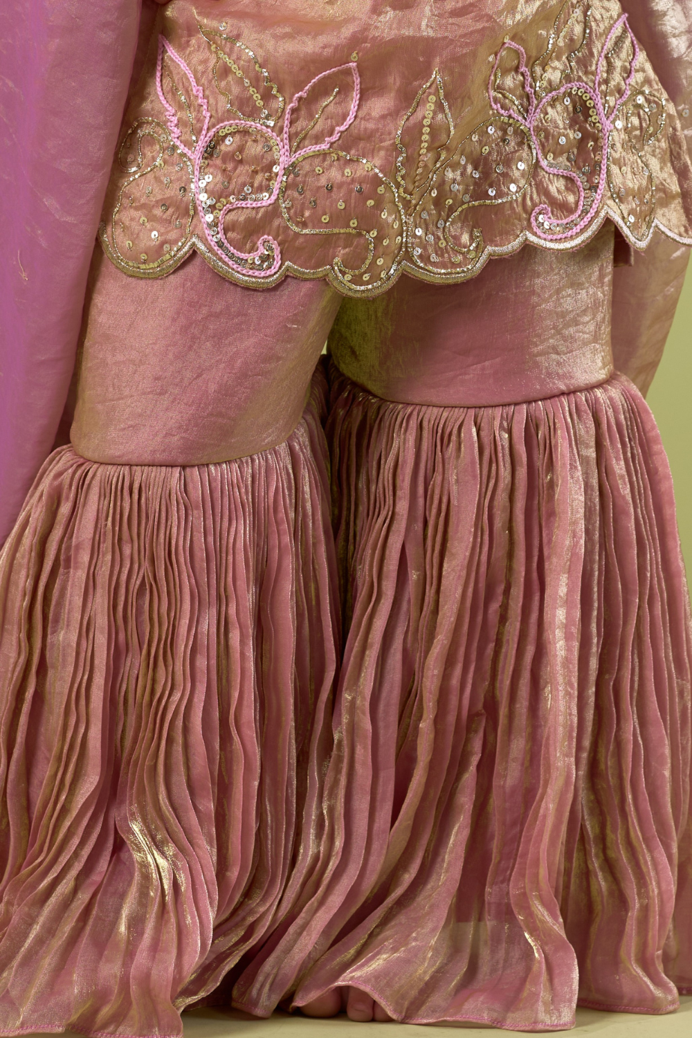 PINK KAIRI EMBROIDERED SHARARA