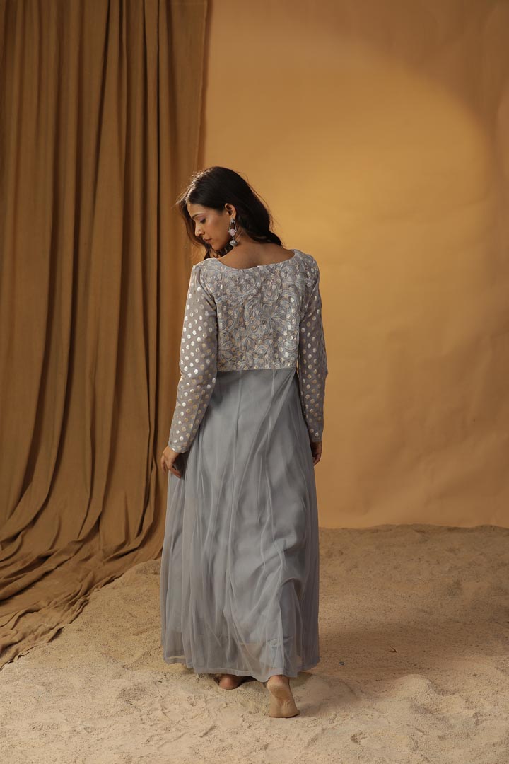 Image of ICE BLUE JACKET DRESS
