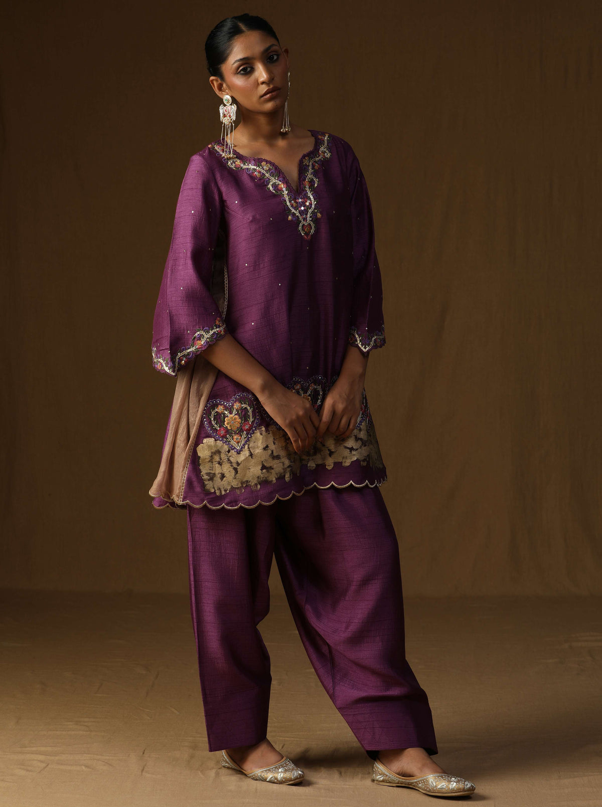 Vanya  Mridul Baingani Embroidered Suit Set