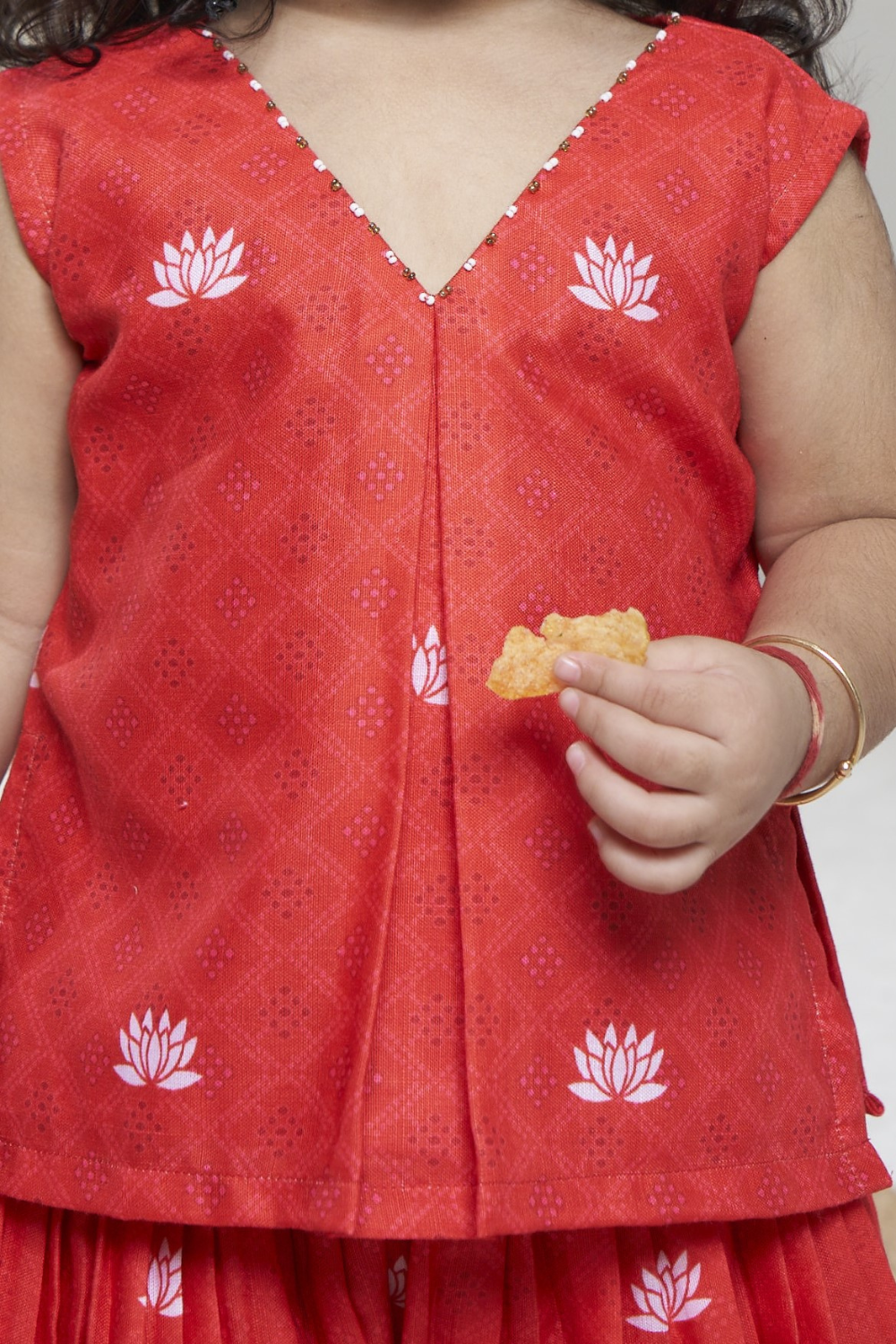 RED PICHWAI SHARARA SET