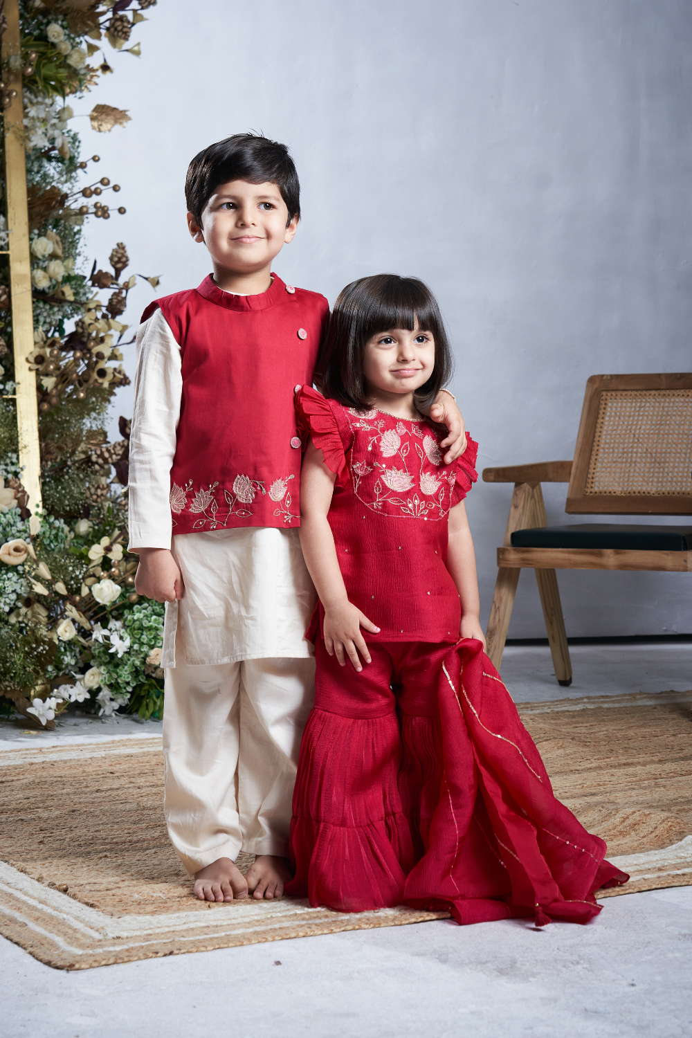 RED LOTUS SHARARA SET