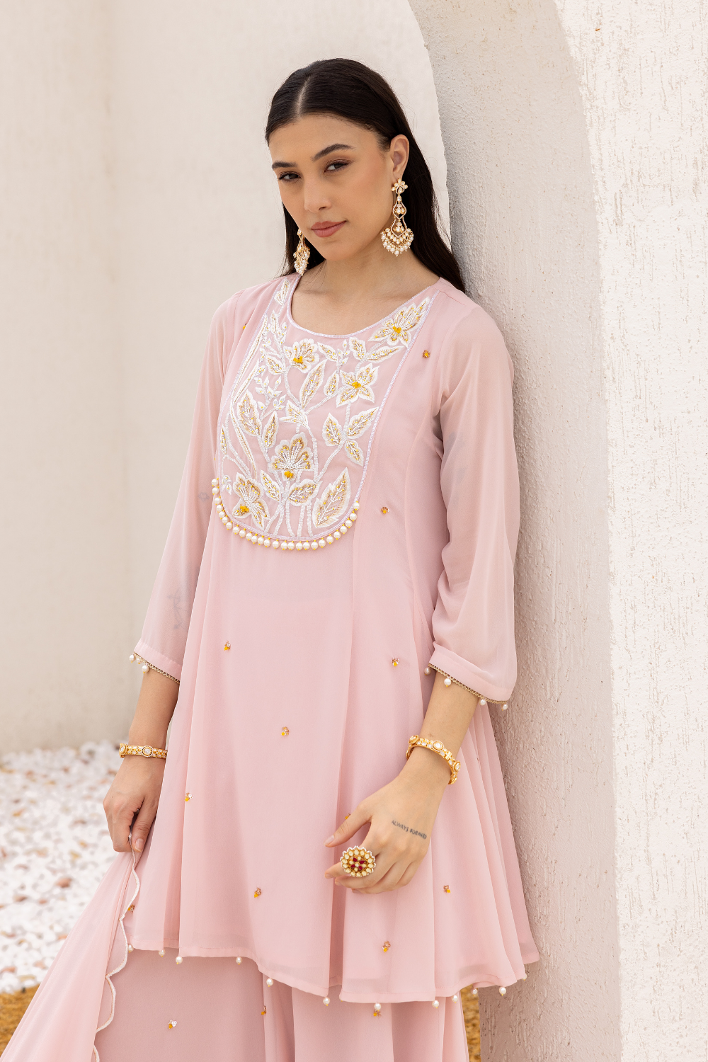 Anchal Peplum Suit With Sharara