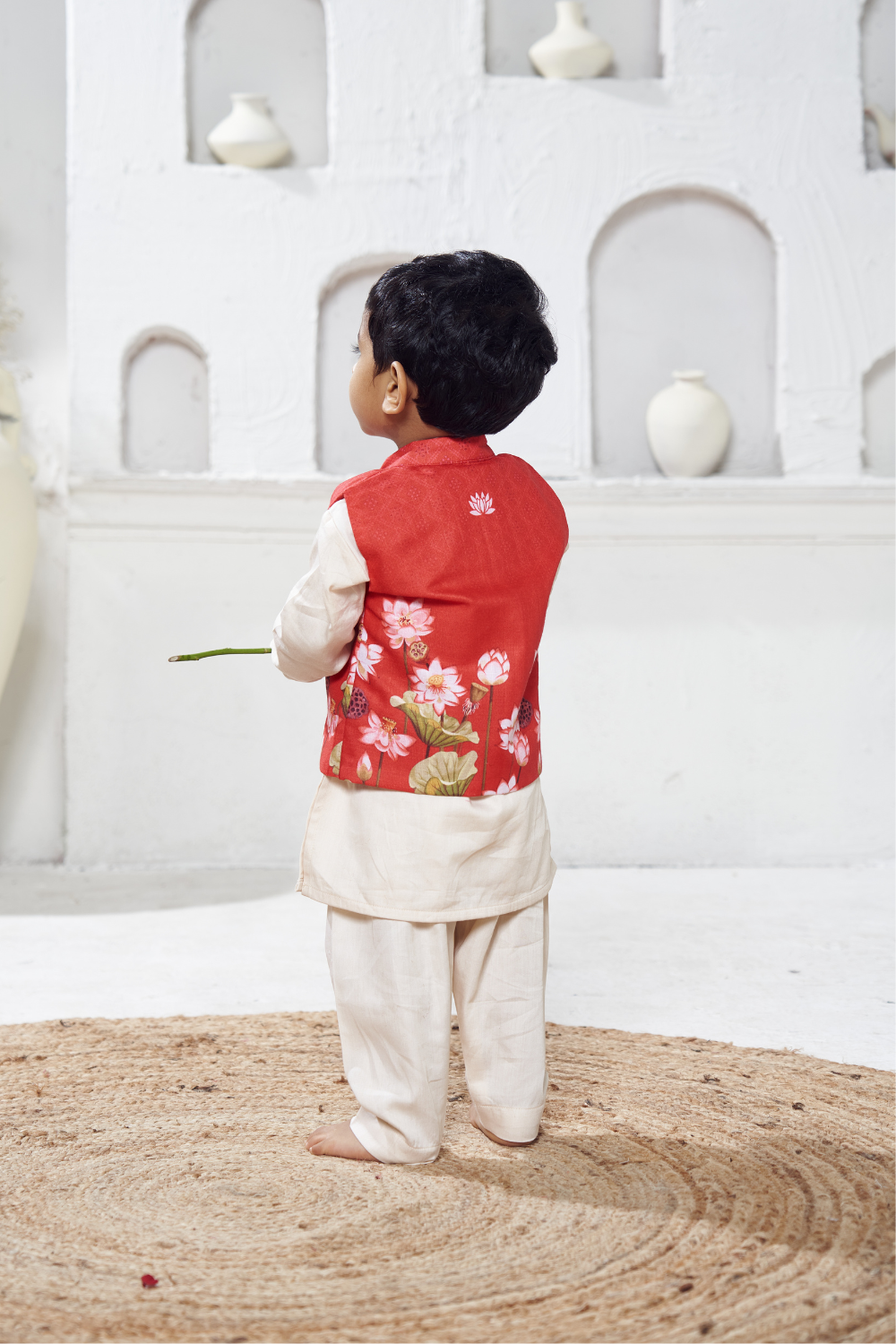 RED PICHWAI BANDI SET