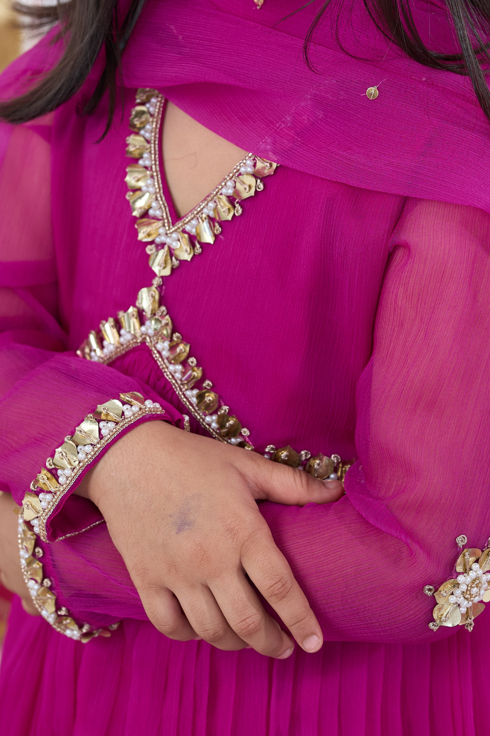PINK ALIA CUT SHARARA