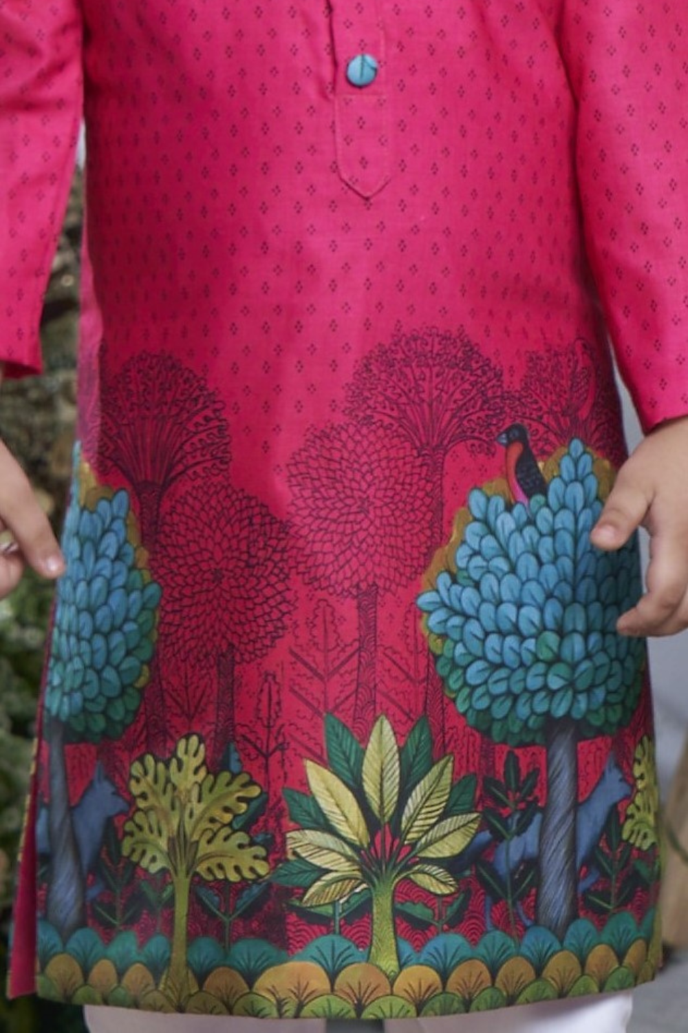 PINK PICHWAI KURTA SET