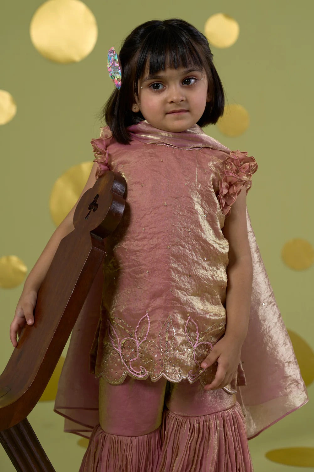 PINK KAIRI EMBROIDERED SHARARA