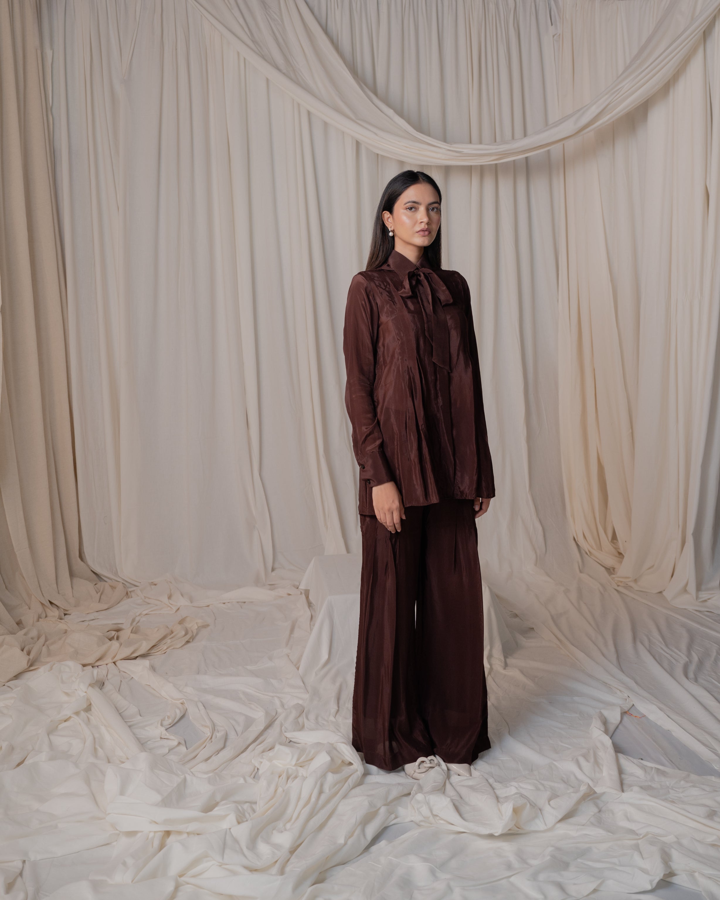 Pleated Shirt Co-ord