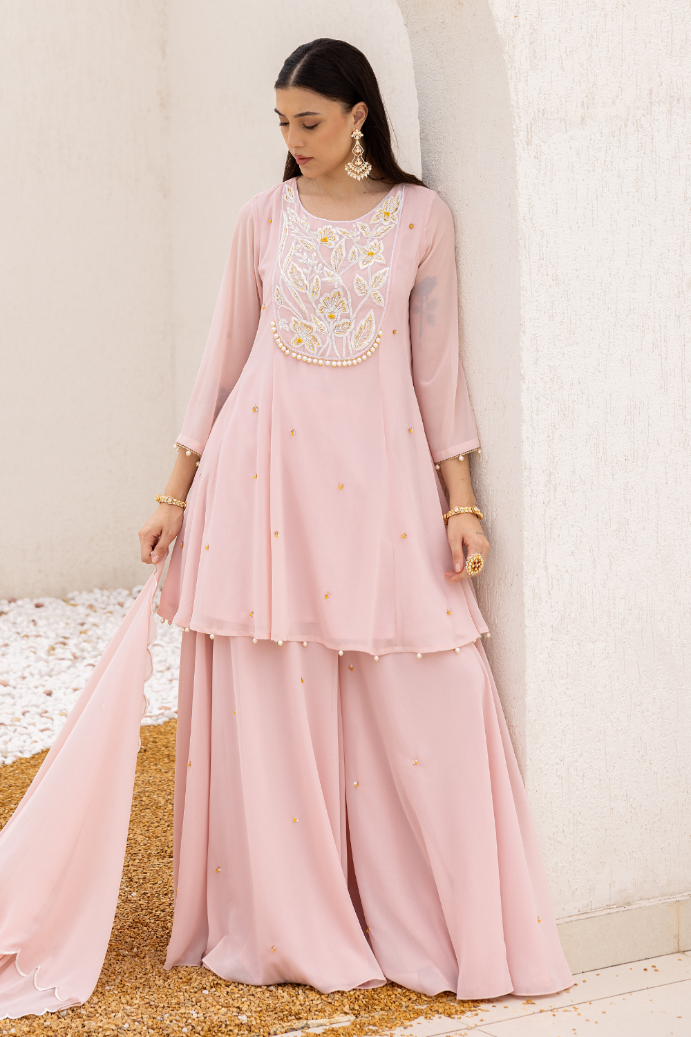 Anchal Peplum Suit With Sharara