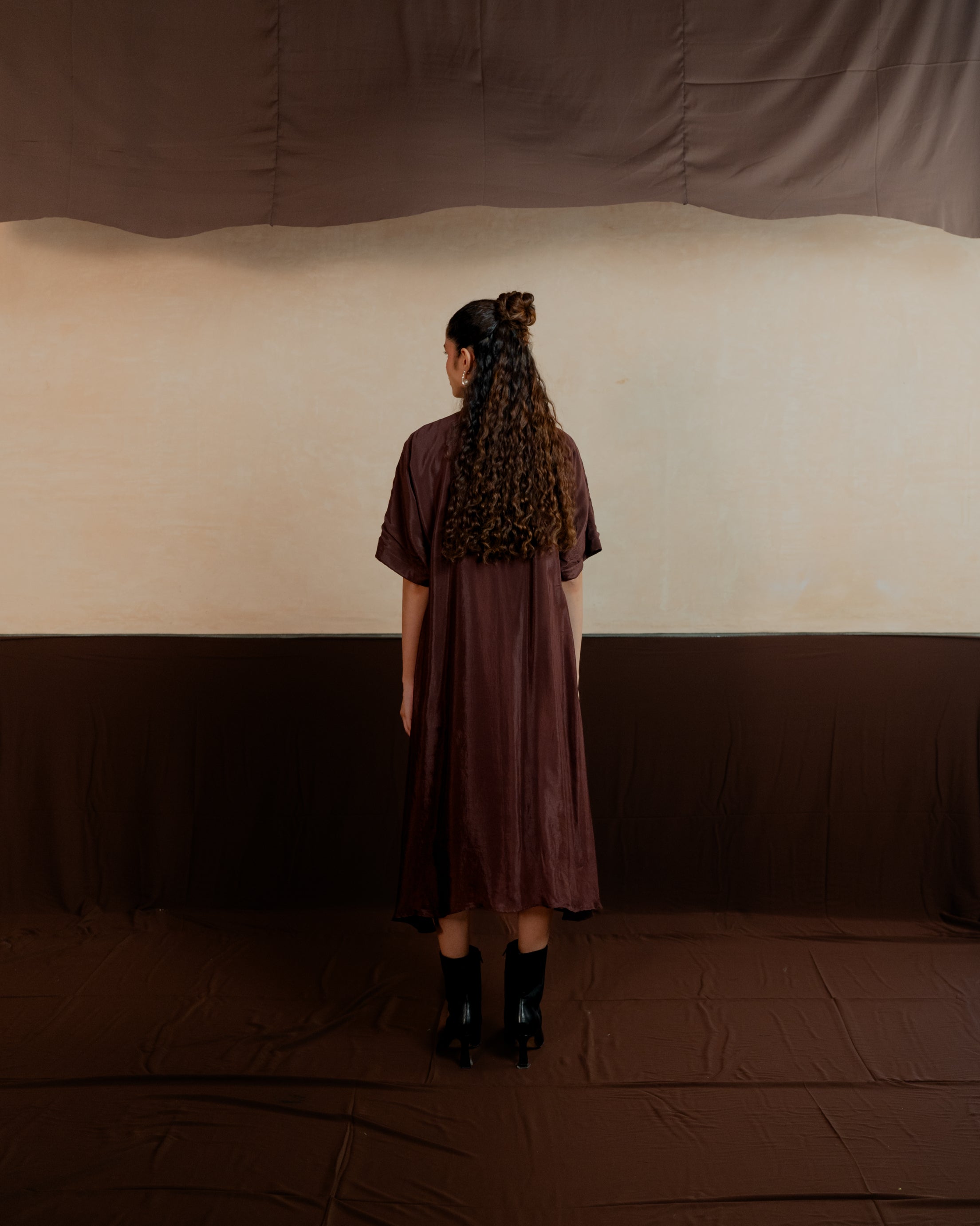 Pleated Shirt Dress