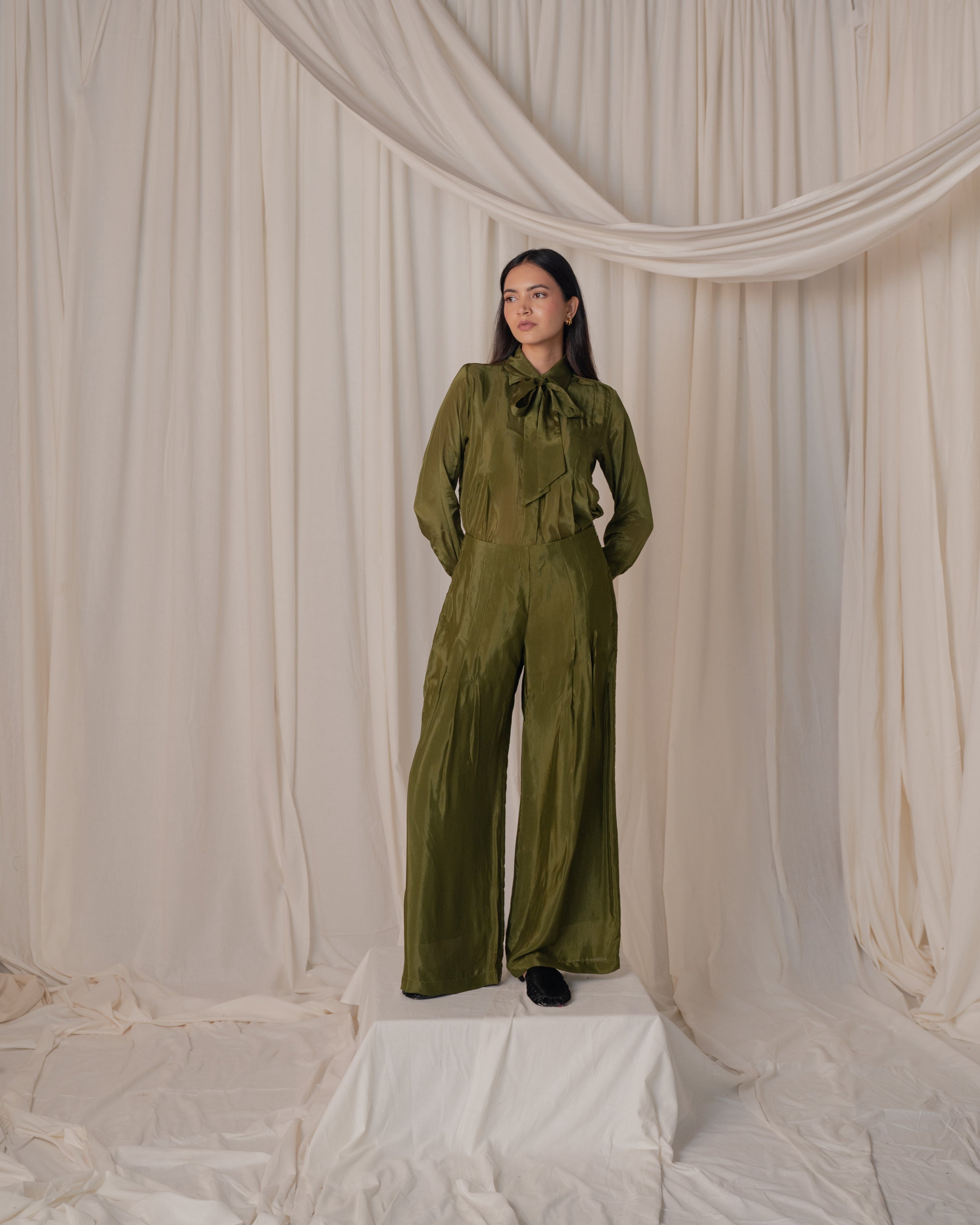 Pleated Shirt Co-ord