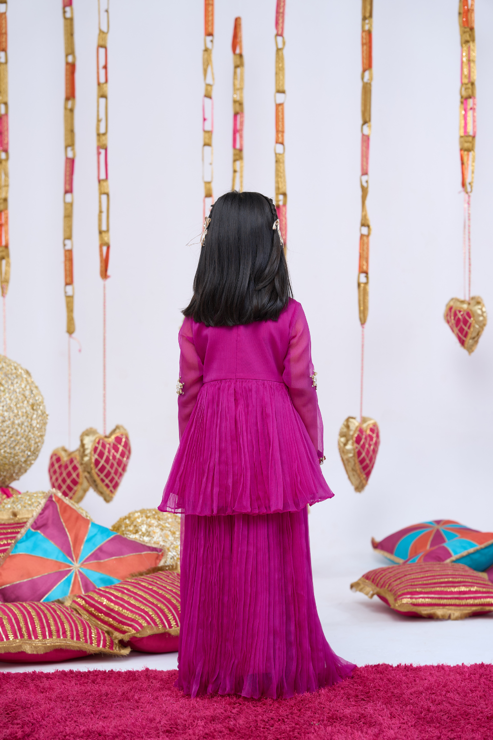 PINK ALIA CUT SHARARA